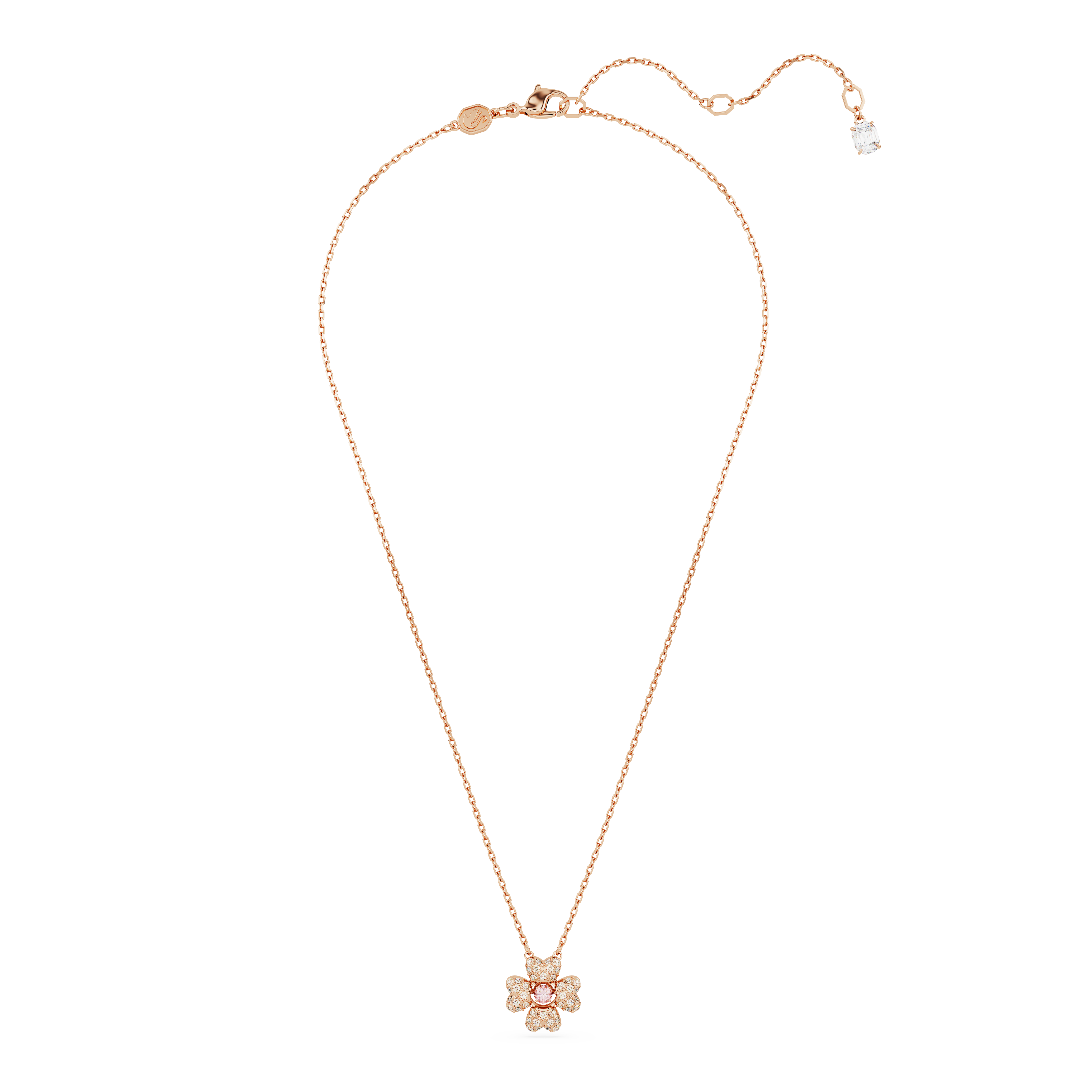 SWAROVSKI IDYLLIA PENDANT, CLOVER, WHITE, ROSE GOLD-TONE PLATED 5674211