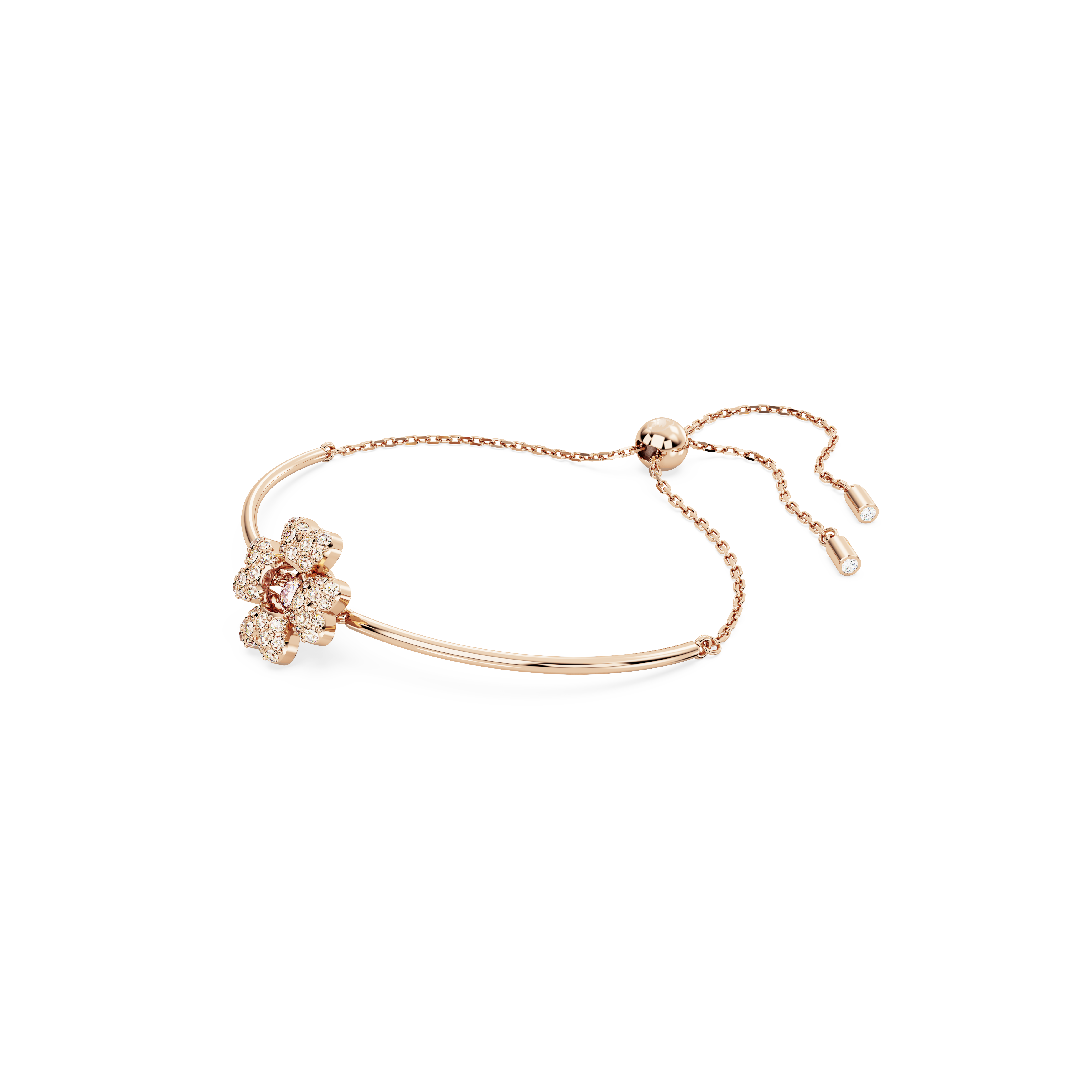 SWAROVSKI IDYLLIA BRACELET, CLOVER, WHITE, ROSE GOLD-TONE PLATED 5674487
