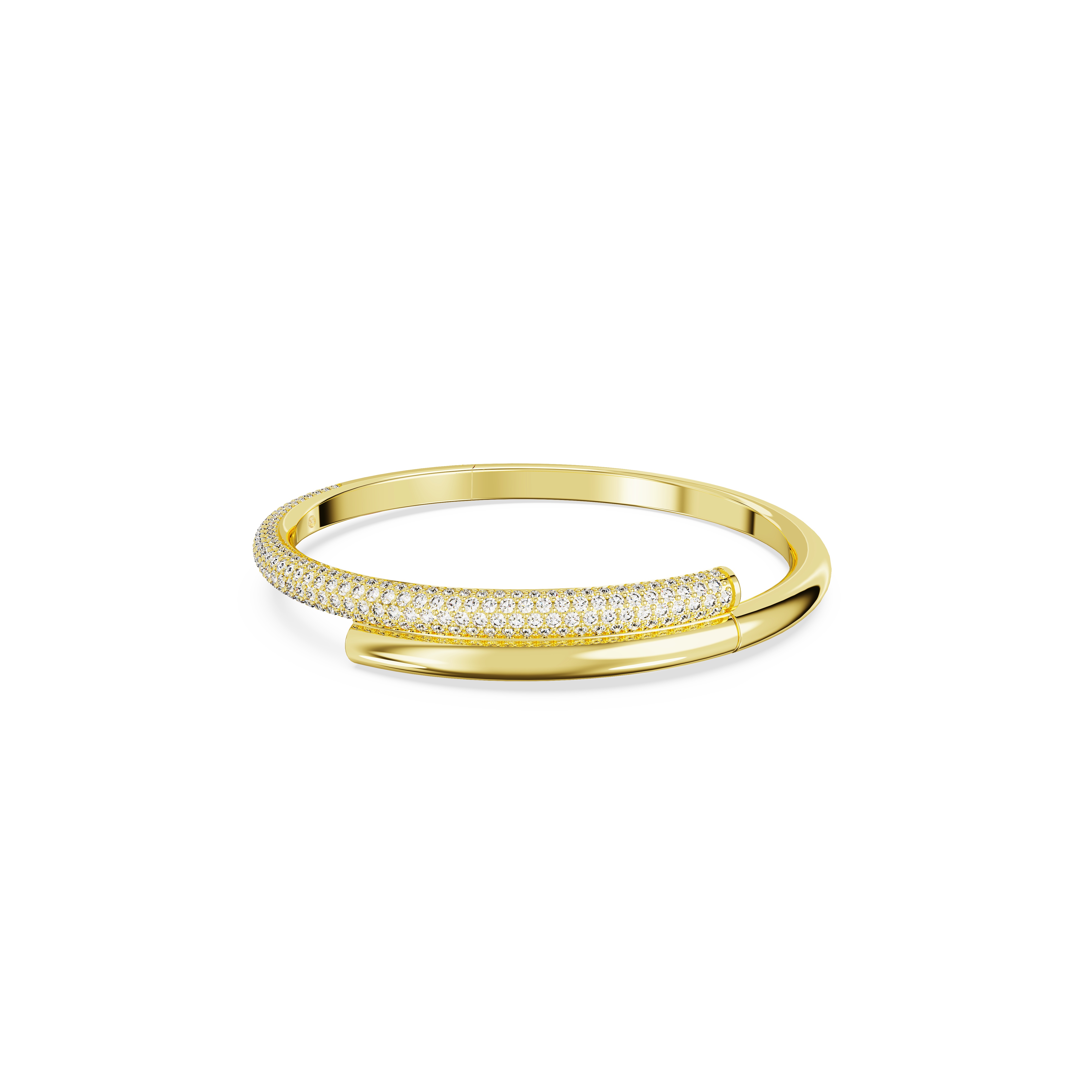 Swarovski Dextera bangle, Magnetic closure, White, Gold-tone plated 5674980