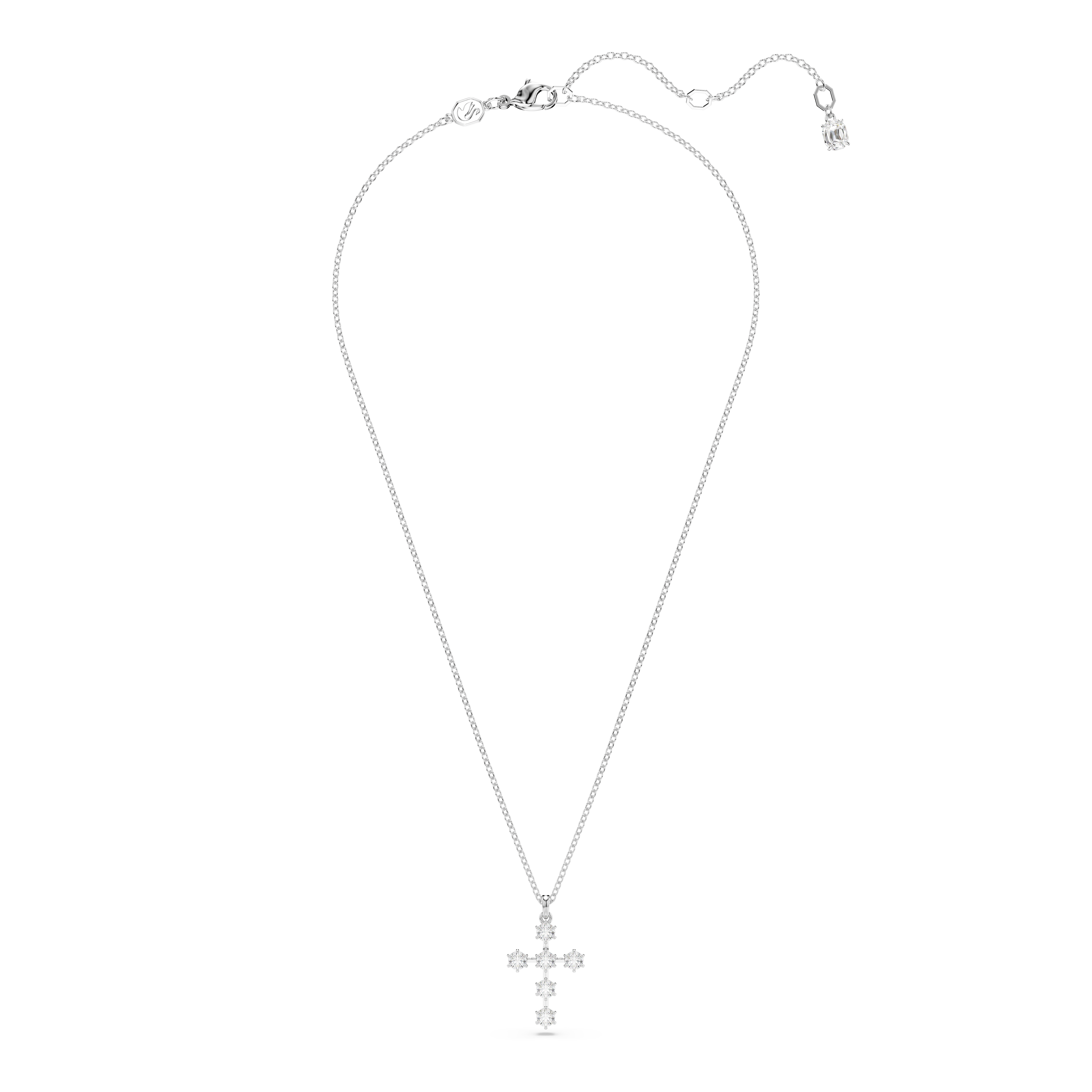 SWAROVSKI INSIGNE PENDANT, ROUND CUT, CROSS, WHITE, RHODIUM PLATED 5675576