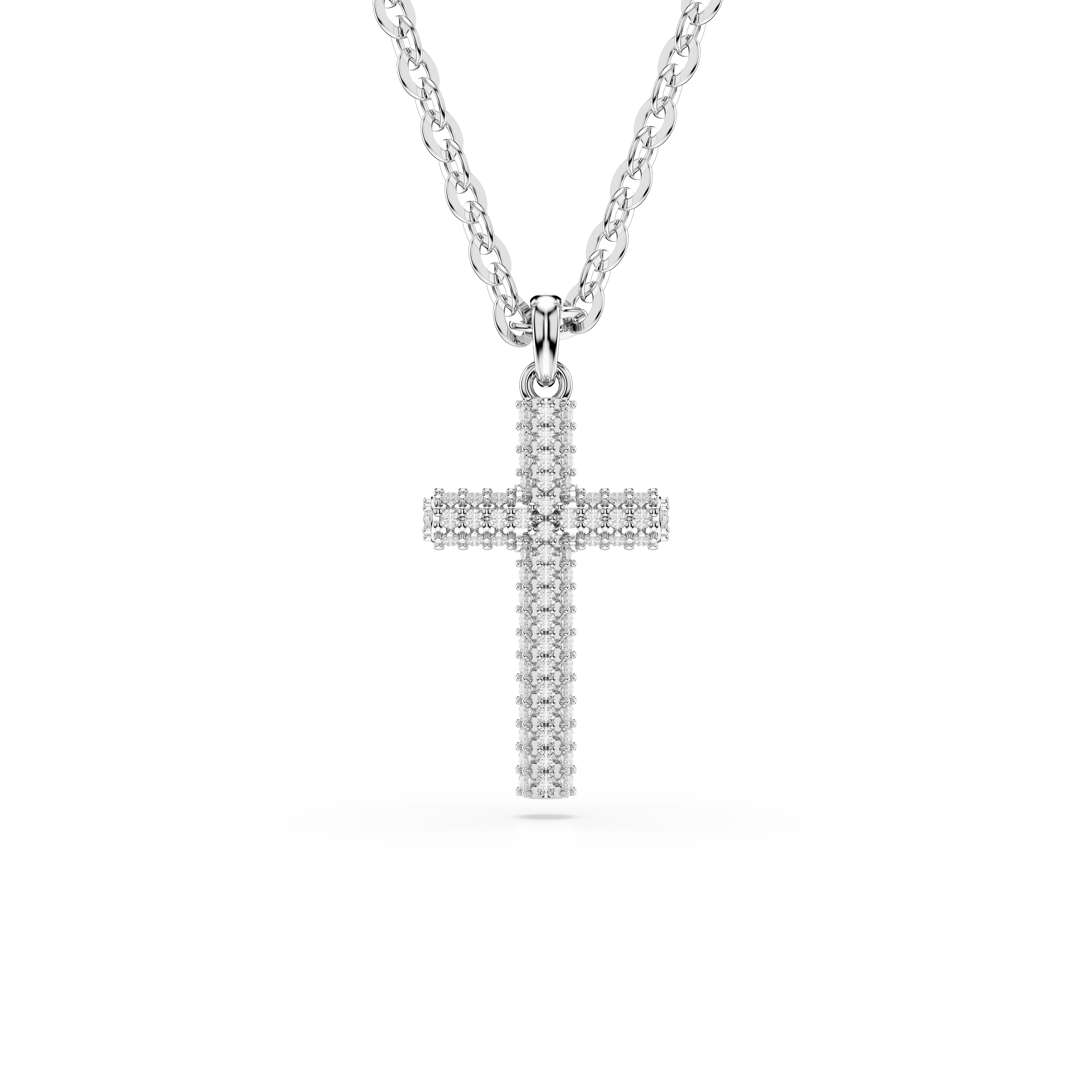 Swarovski Insigne pendant, Pavé, Cross, White, Rhodium plated 5675577