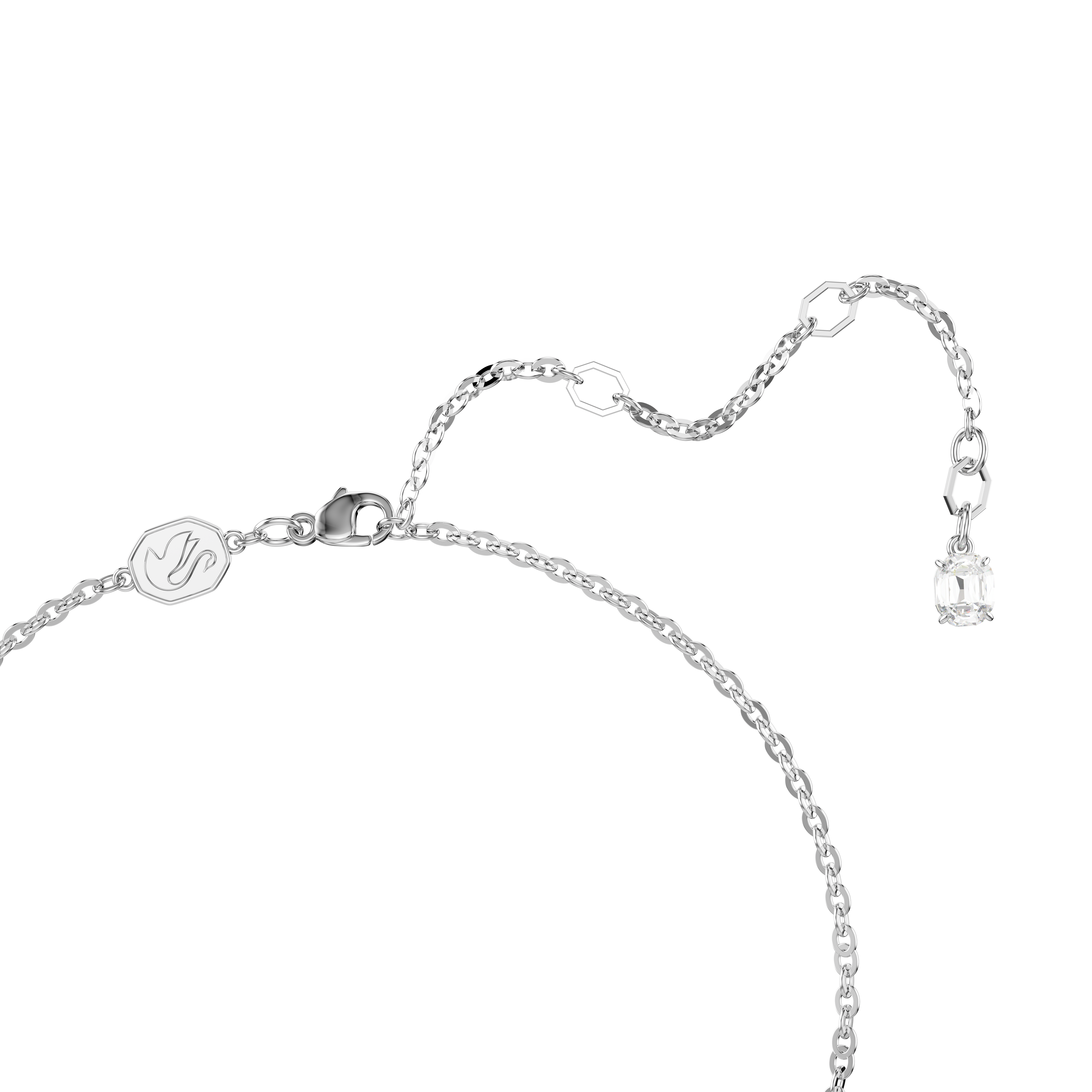 SWAROVSKI INSIGNE PENDANT, PAVÉ, CROSS, WHITE, RHODIUM PLATED 5675577
