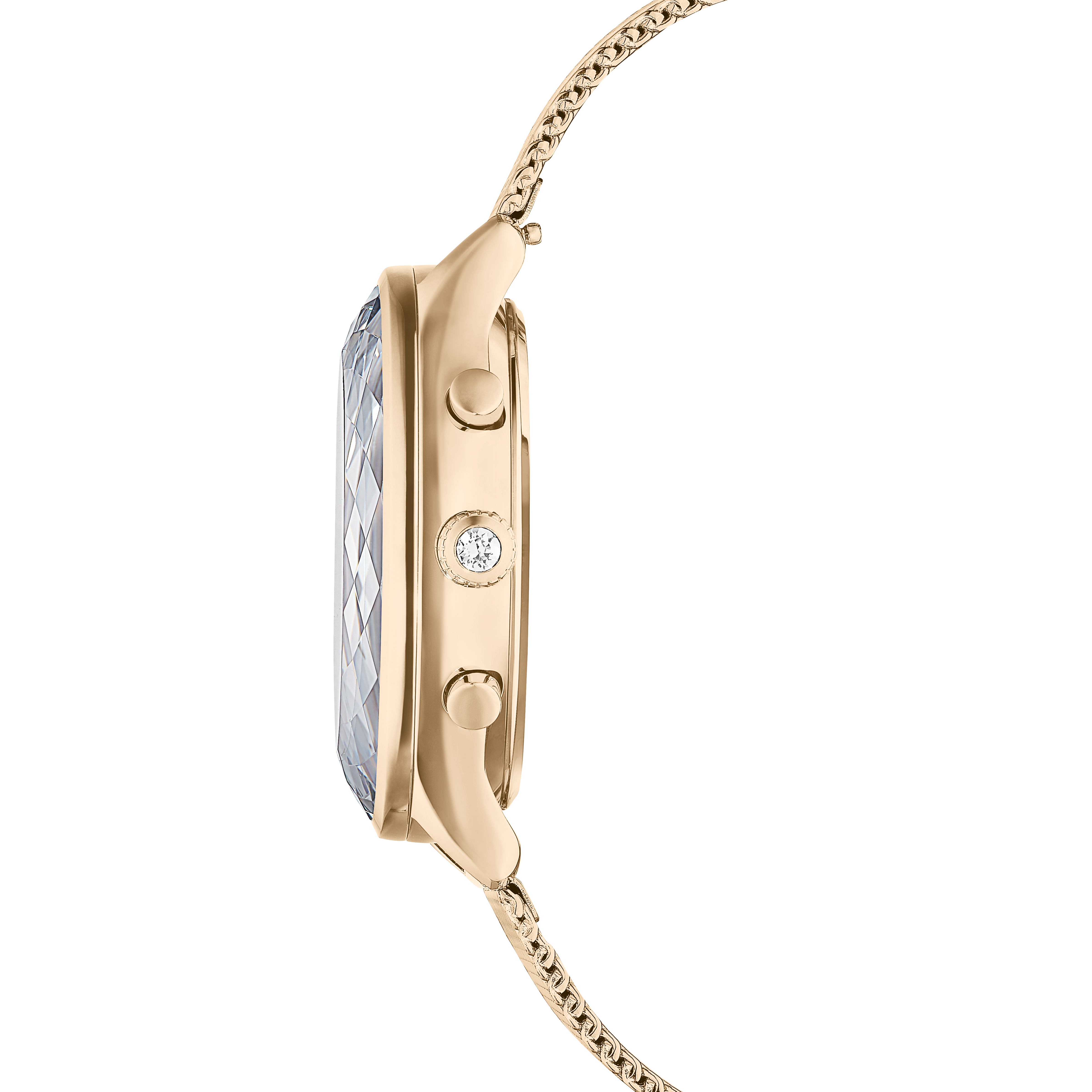 Swarovski Nova chrono watch, Swiss Made, Metal bracelet, Gold tone, Champagne gold-tone finish 5677500
