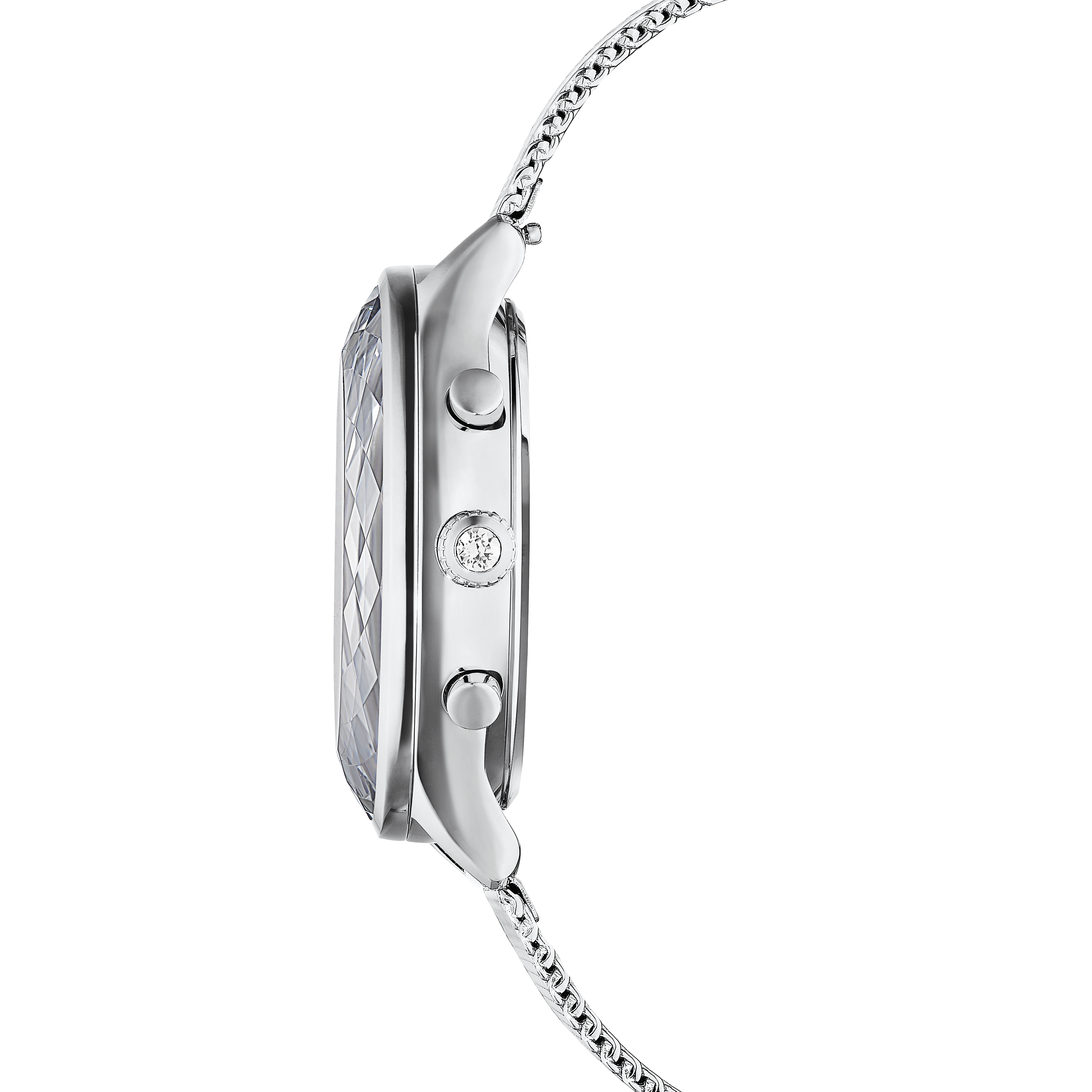 Swarovski Nova chrono watch, Swiss Made, Metal bracelet, Silver tone, Stainless Steel 5677503