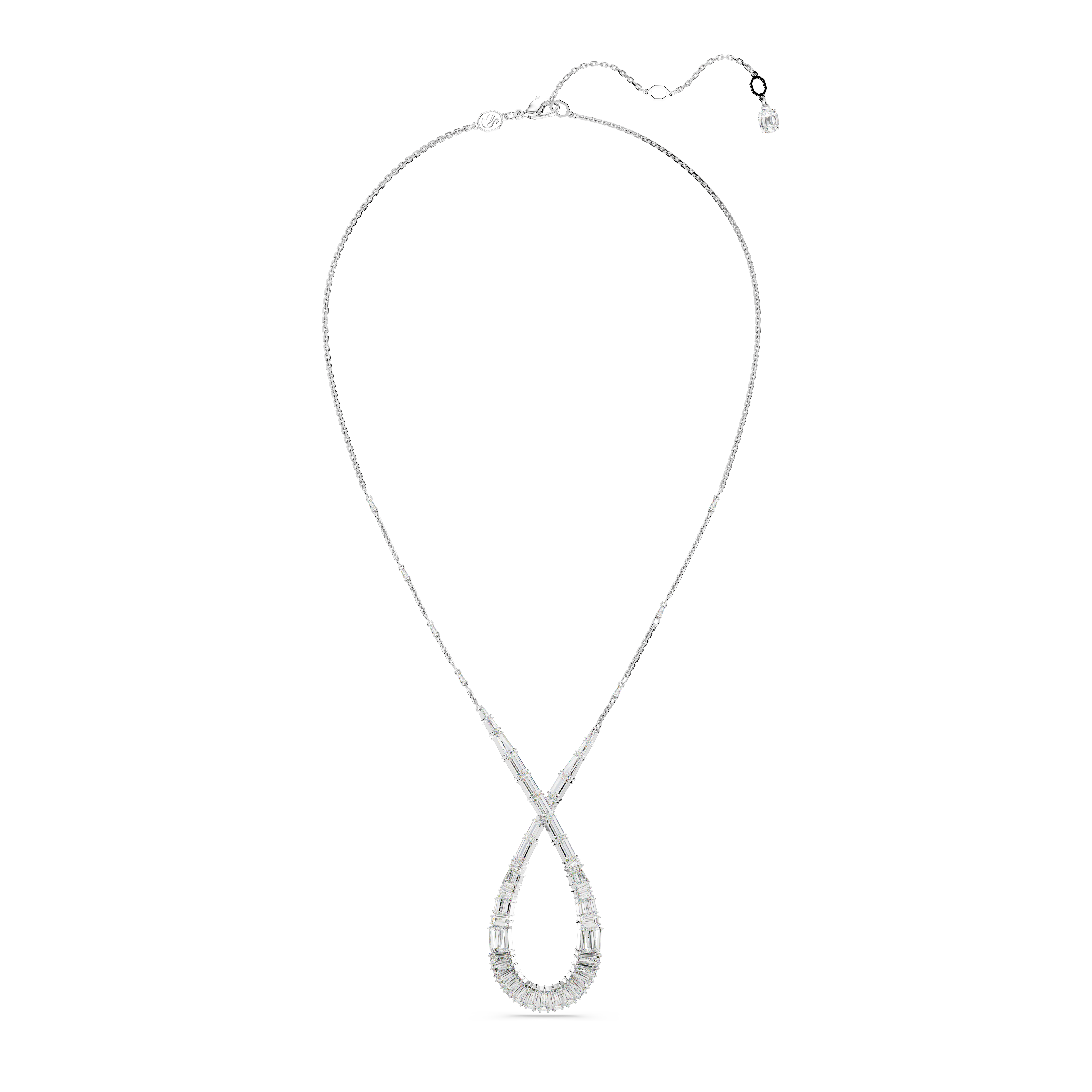 Swarovski Hyperbola pendant, Mixed cuts, Infinity, White, Rhodium plated 5679438