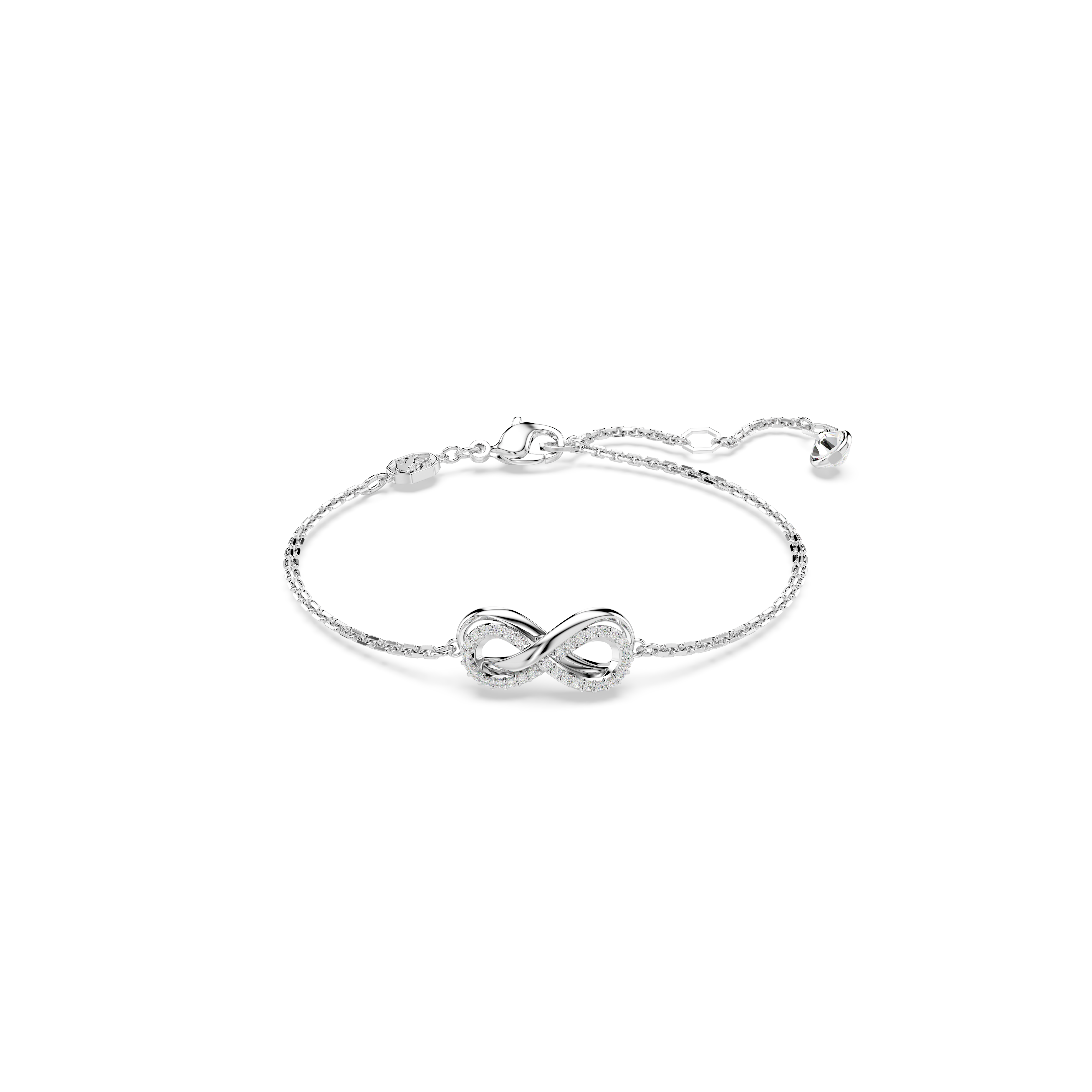 Swarovski Hyperbola bracelet, Infinity, White, Rhodium plated 5679664