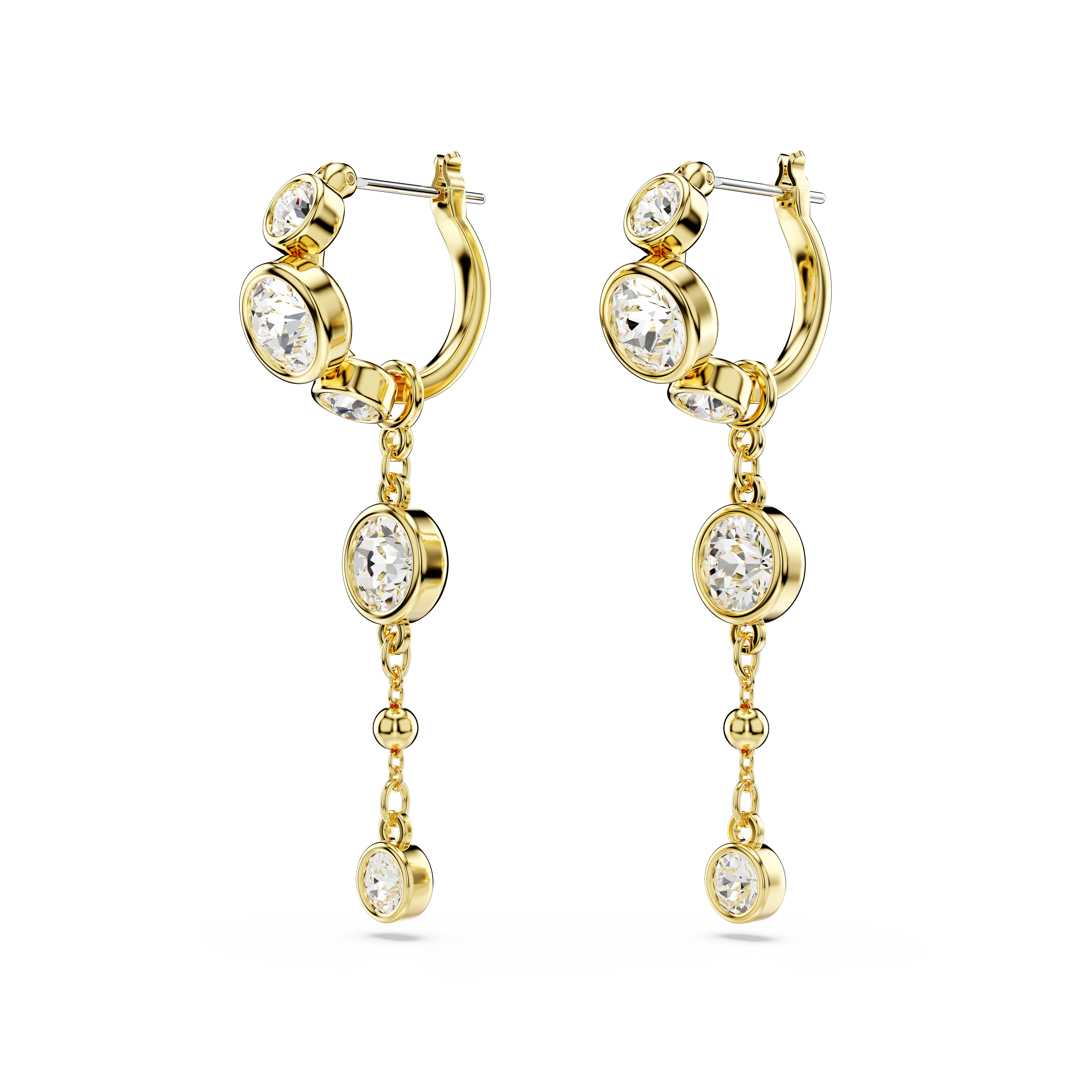 Swarovski Imber drop earrings, Round cut, White, Mixed metal finish 5680097