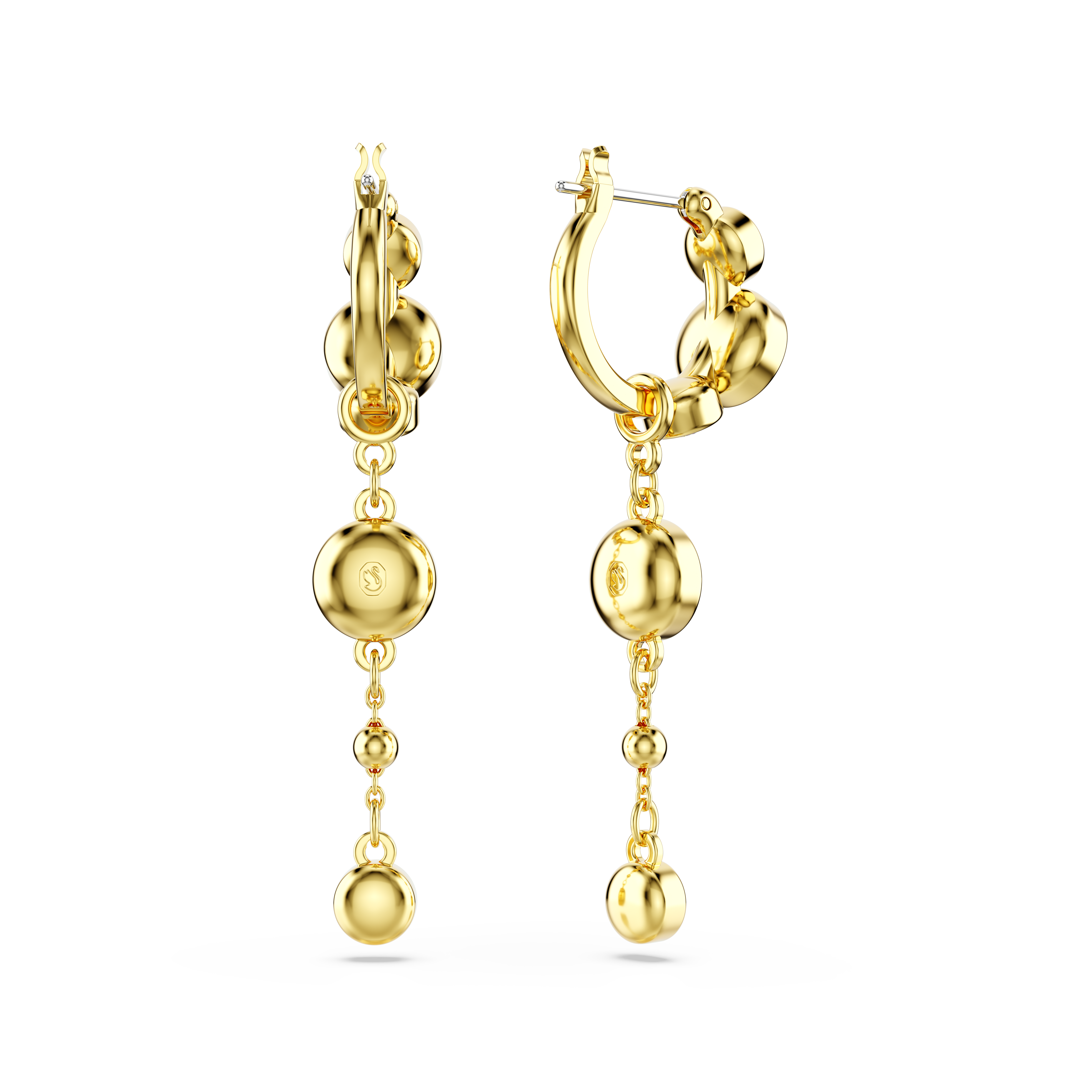 Swarovski Imber drop earrings, Round cut, White, Mixed metal finish 5680097