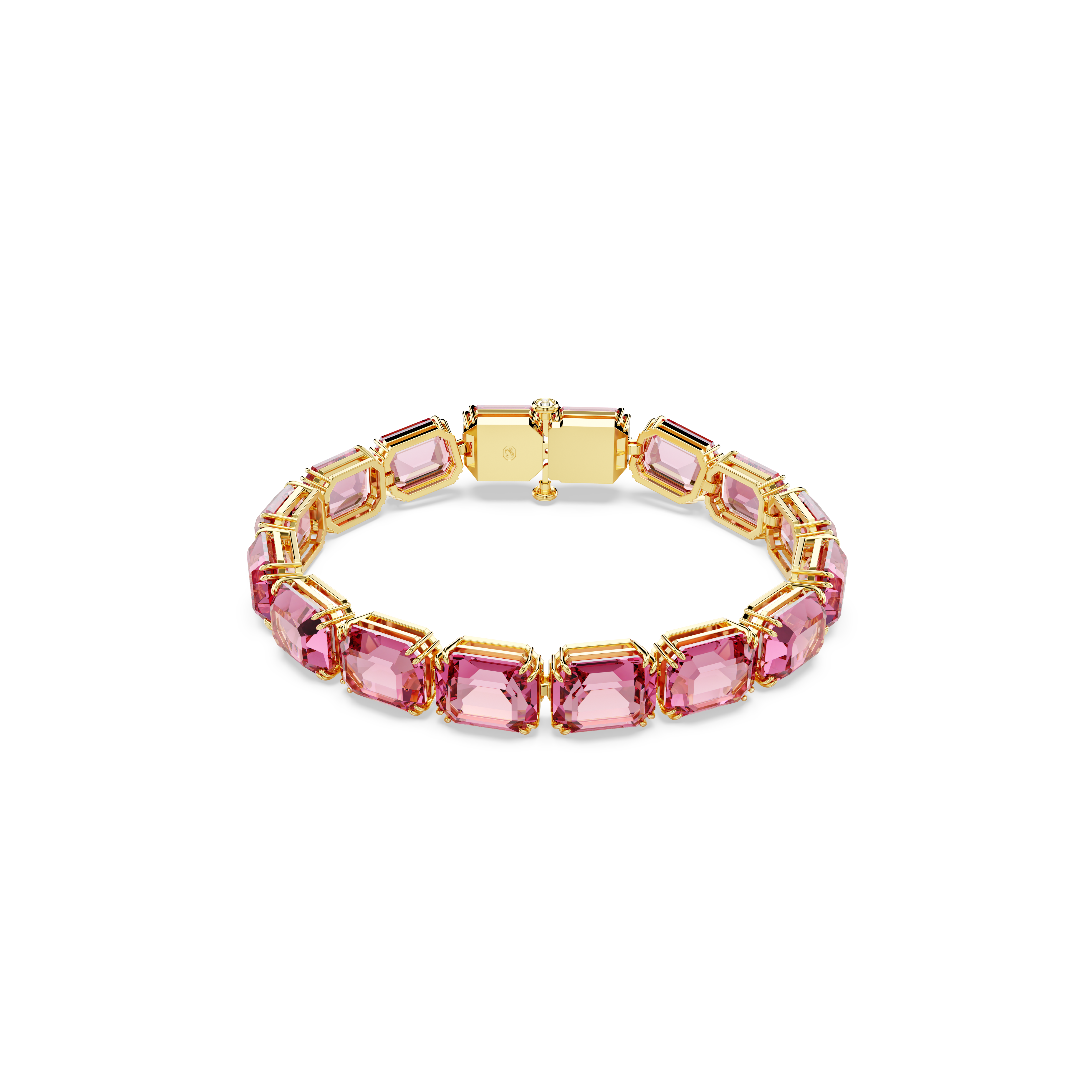 Swarovski Millenia bracelet, Octagon cut, Pink, Gold-tone plated 5683428