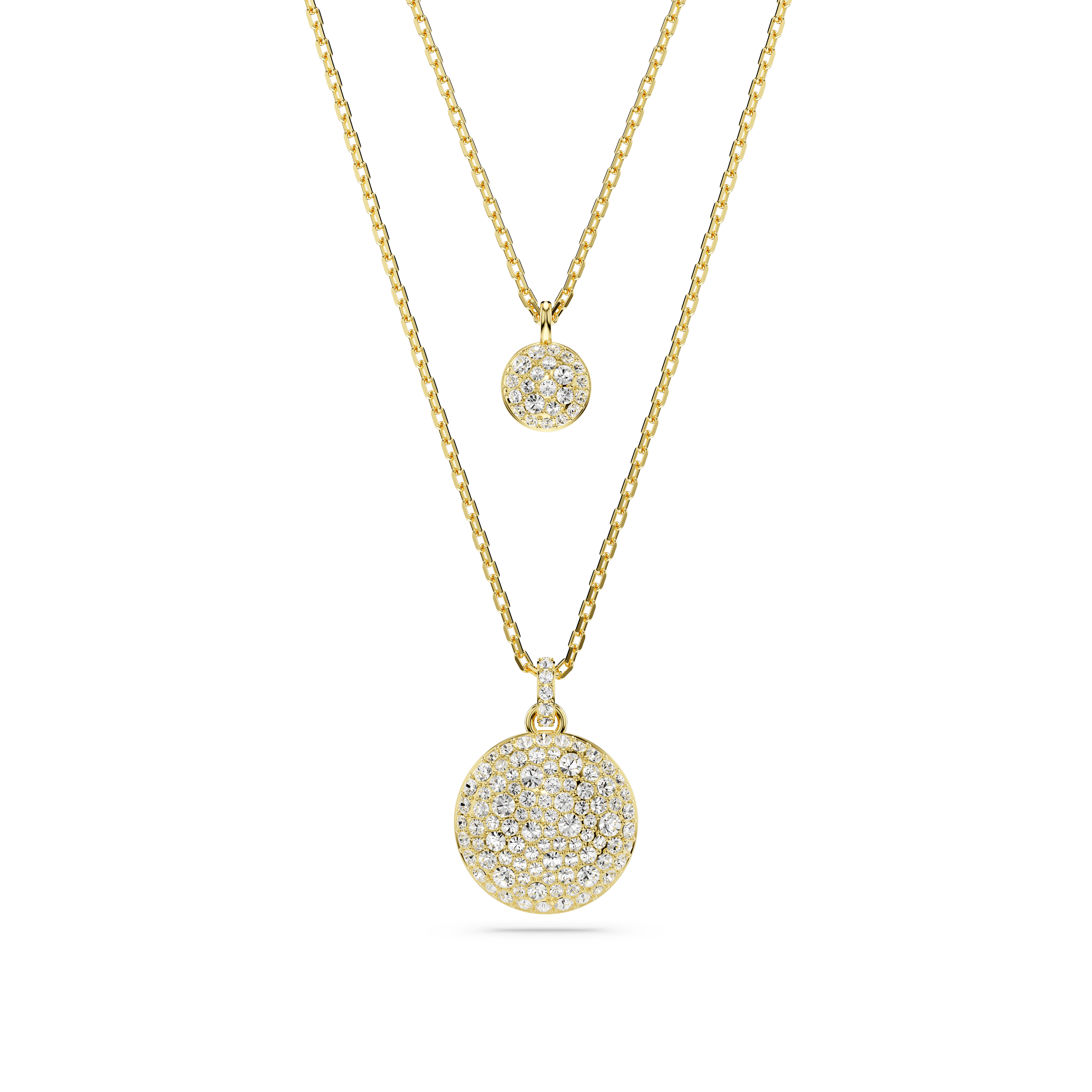 Swarovski Sublima layered pendant, White, Gold-tone plated 5683442