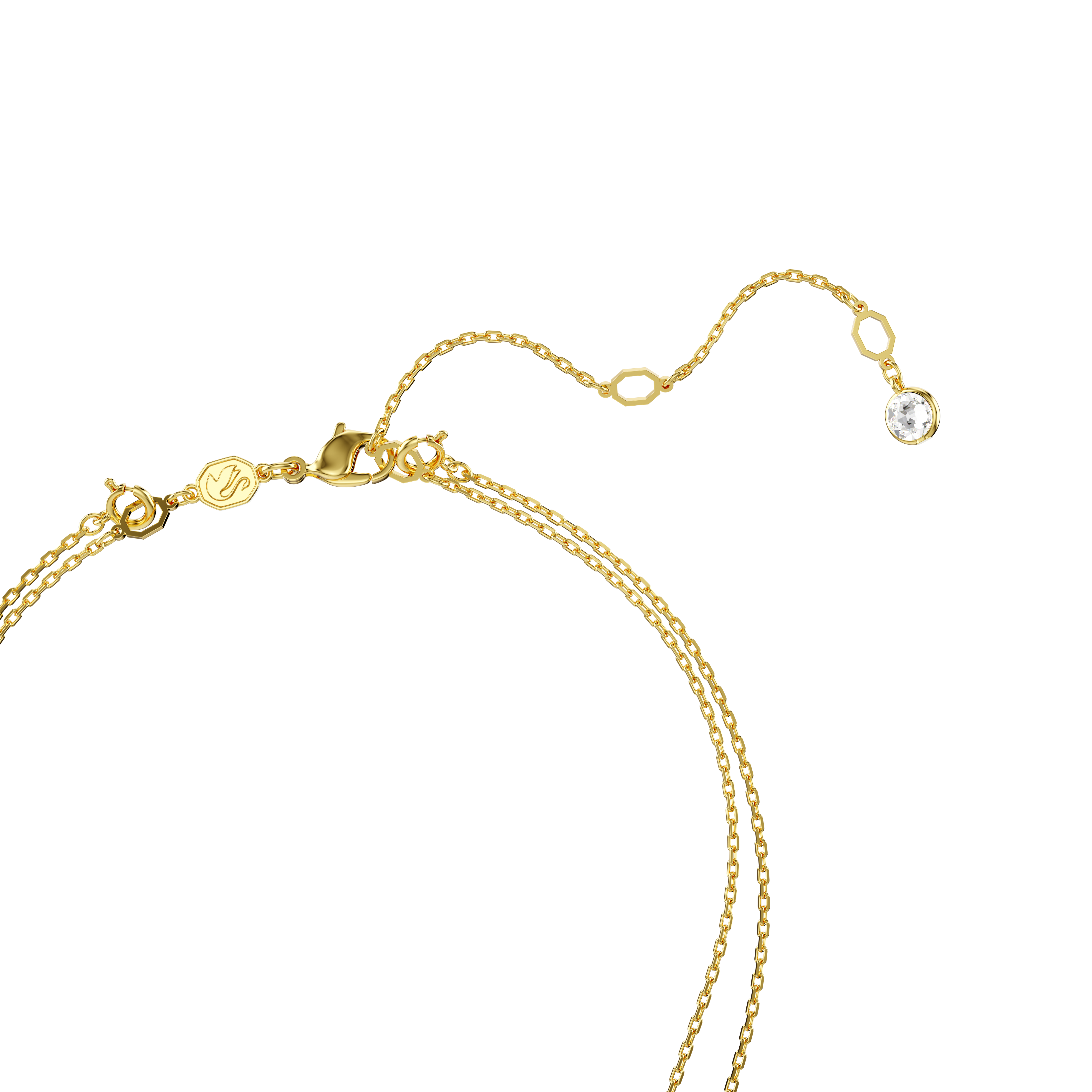 Swarovski Sublima layered pendant, White, Gold-tone plated 5683442