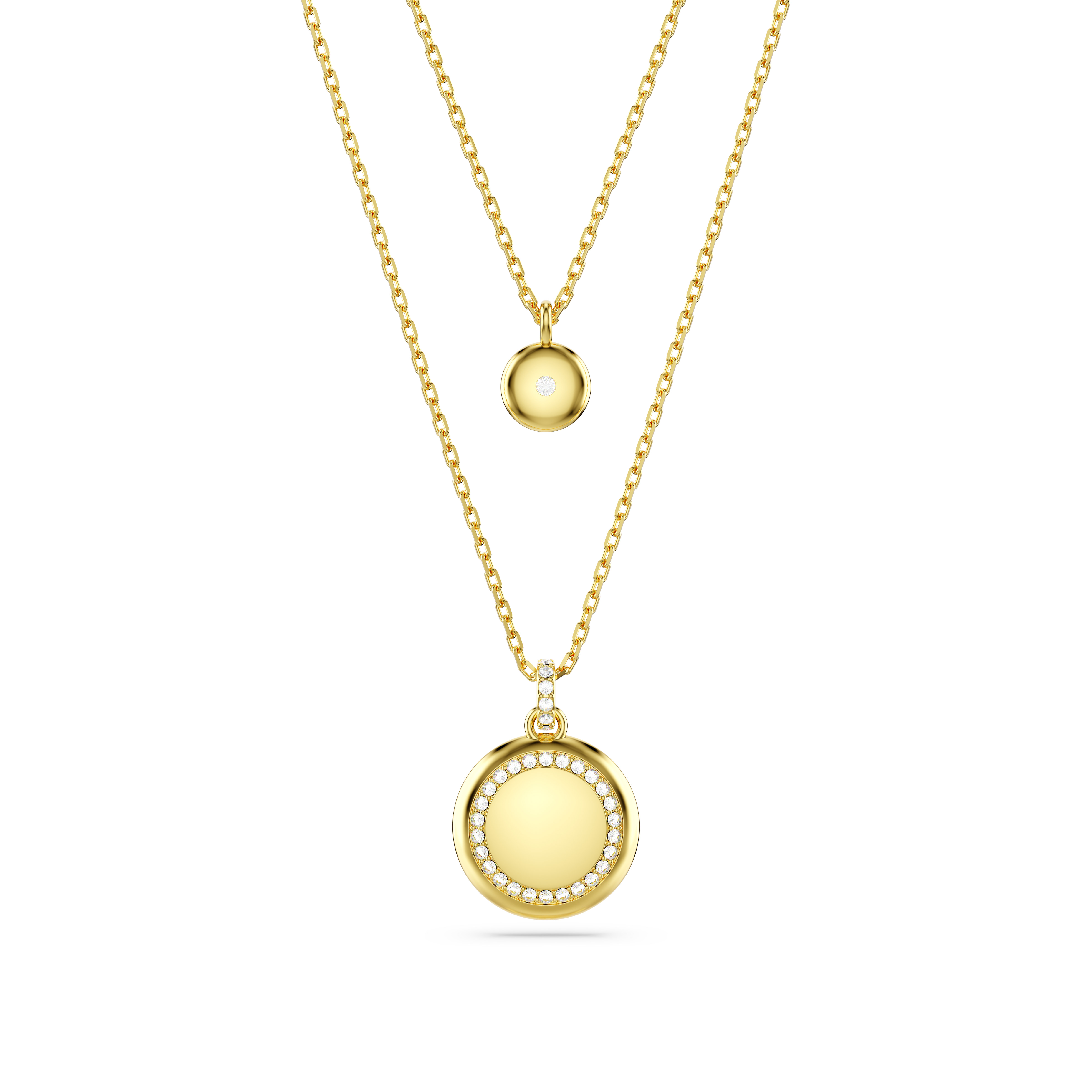 Swarovski Sublima layered pendant, White, Gold-tone plated 5683442