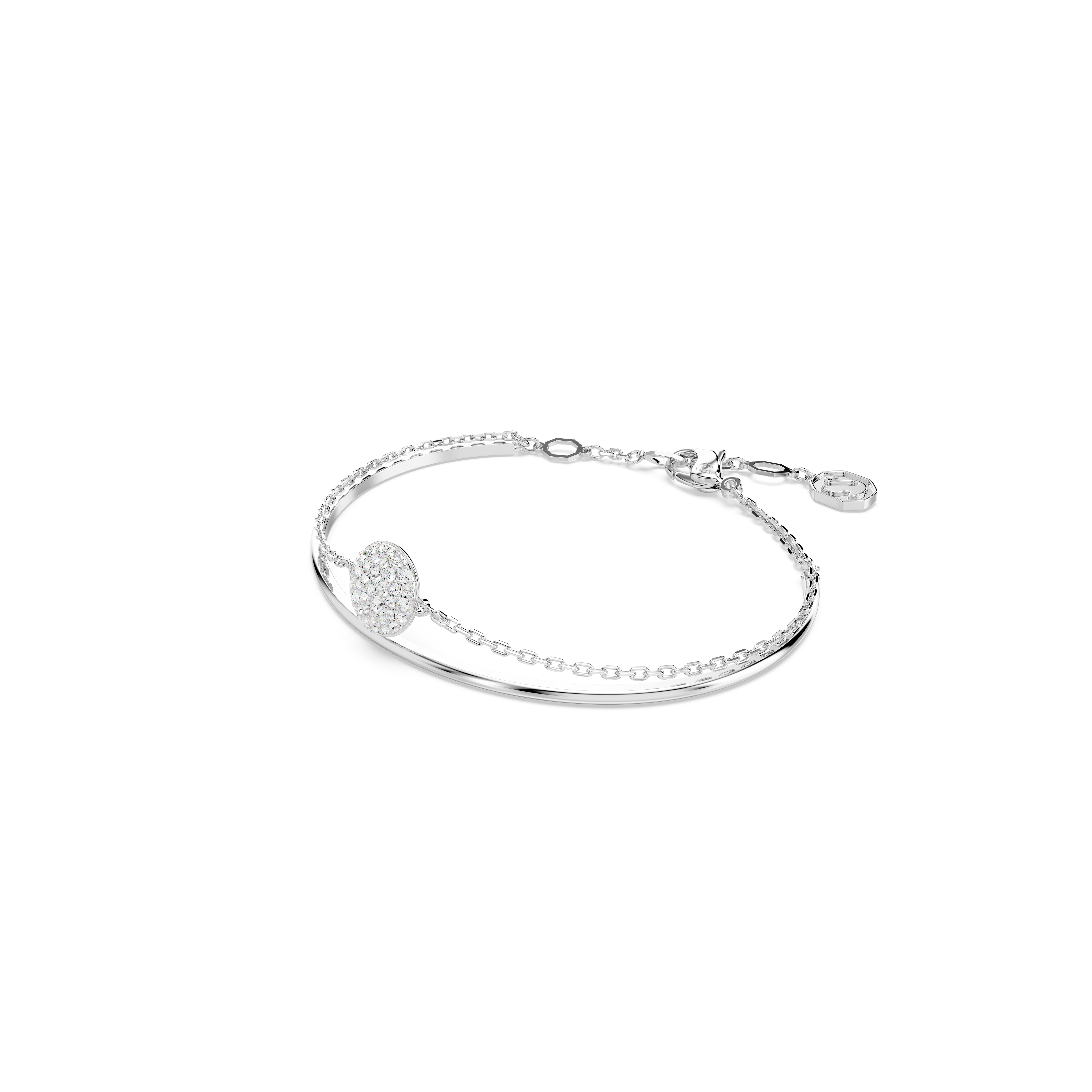 Swarovski Sublima bangle, White, Rhodium plated 5683447