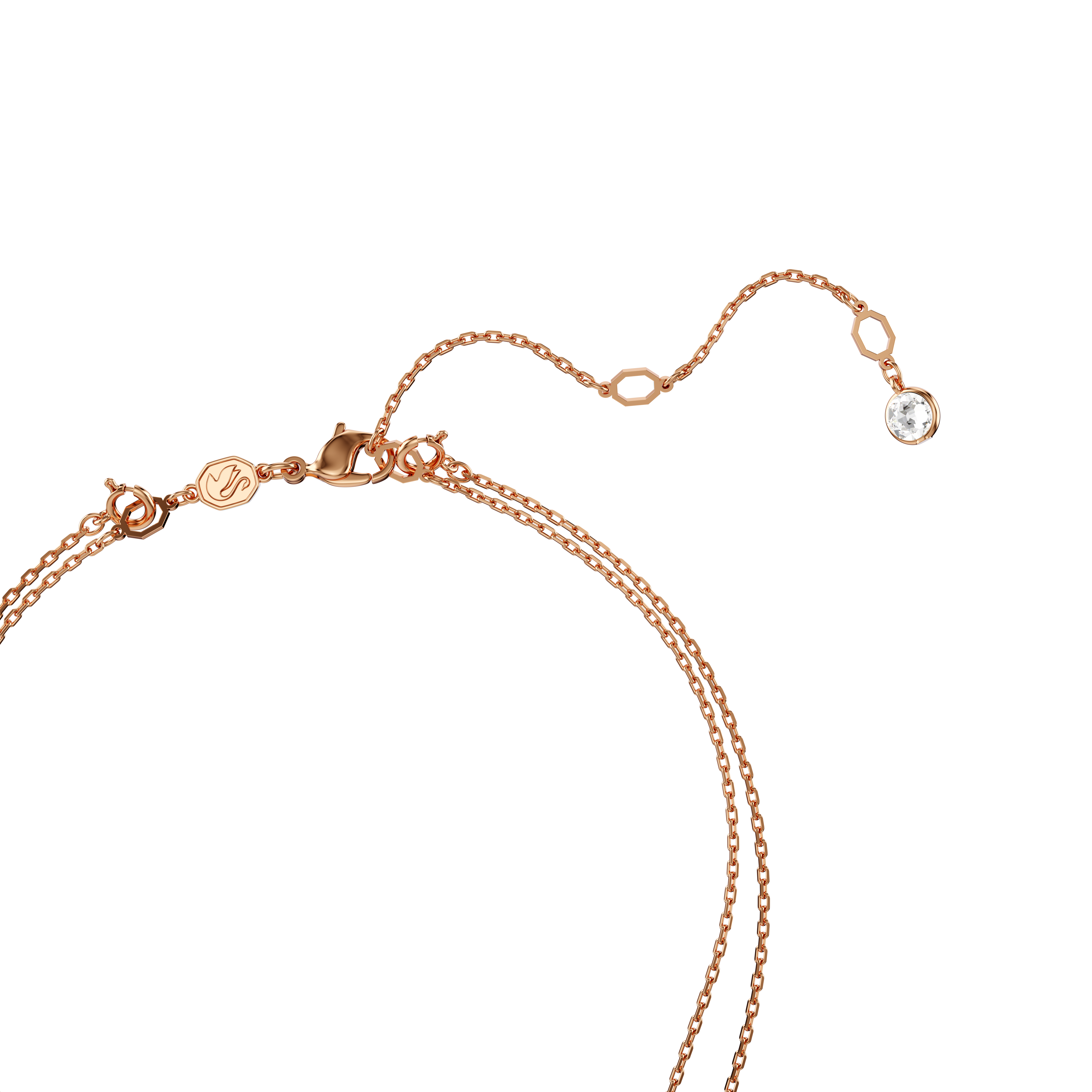 Swarovski Sublima layered pendant, White, Rose gold-tone plated 5683449