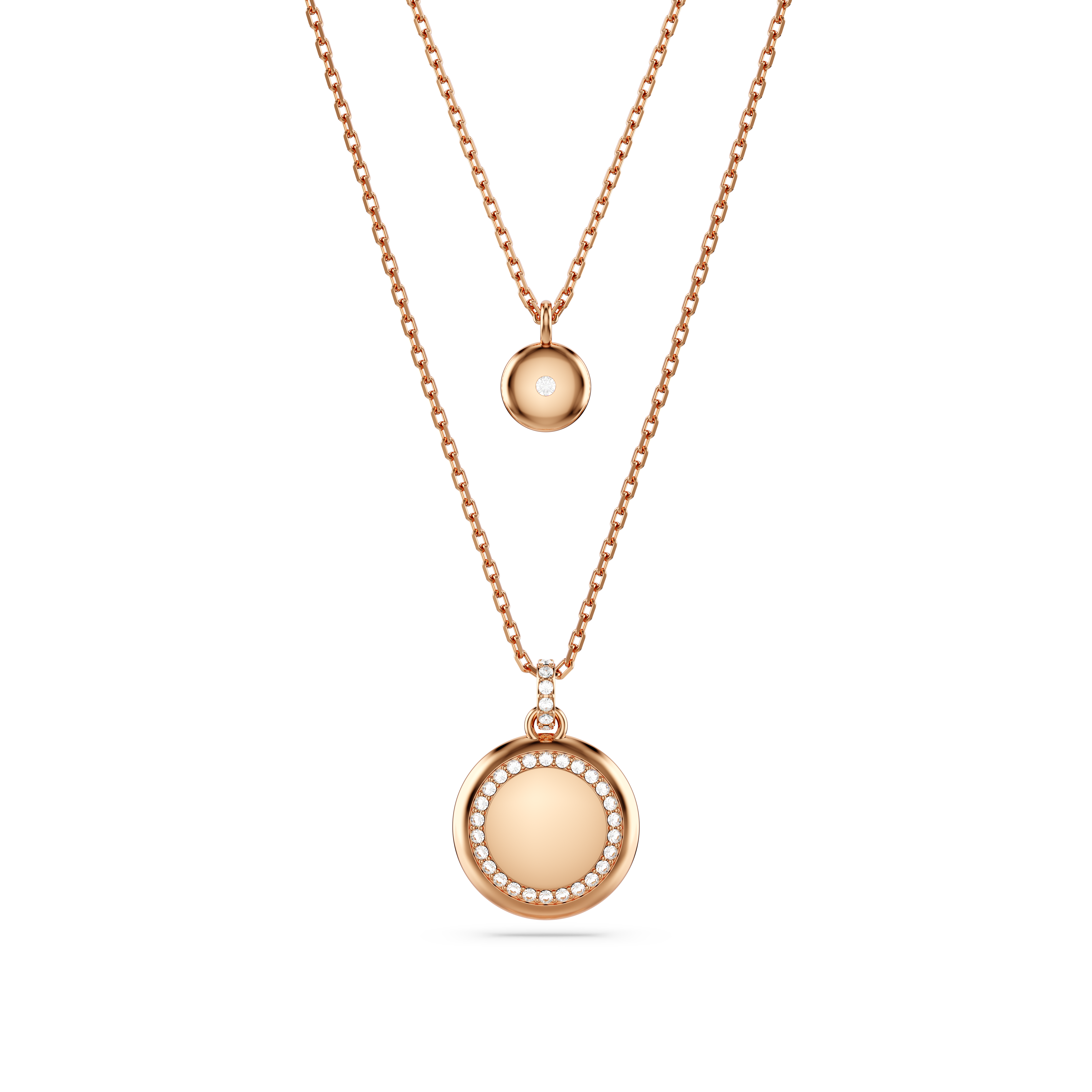 Swarovski Sublima layered pendant, White, Rose gold-tone plated 5683449