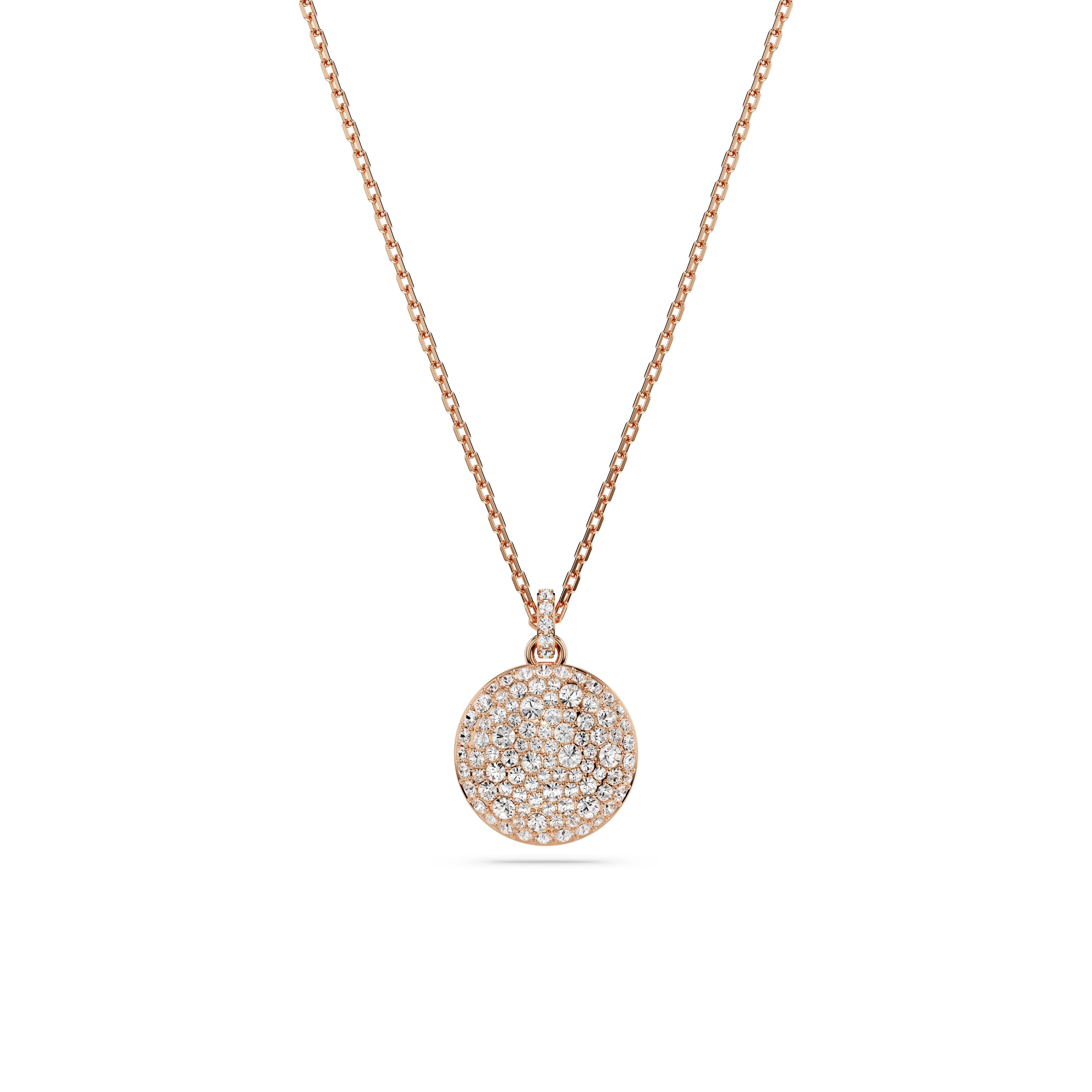Swarovski Sublima layered pendant, White, Rose gold-tone plated 5683449
