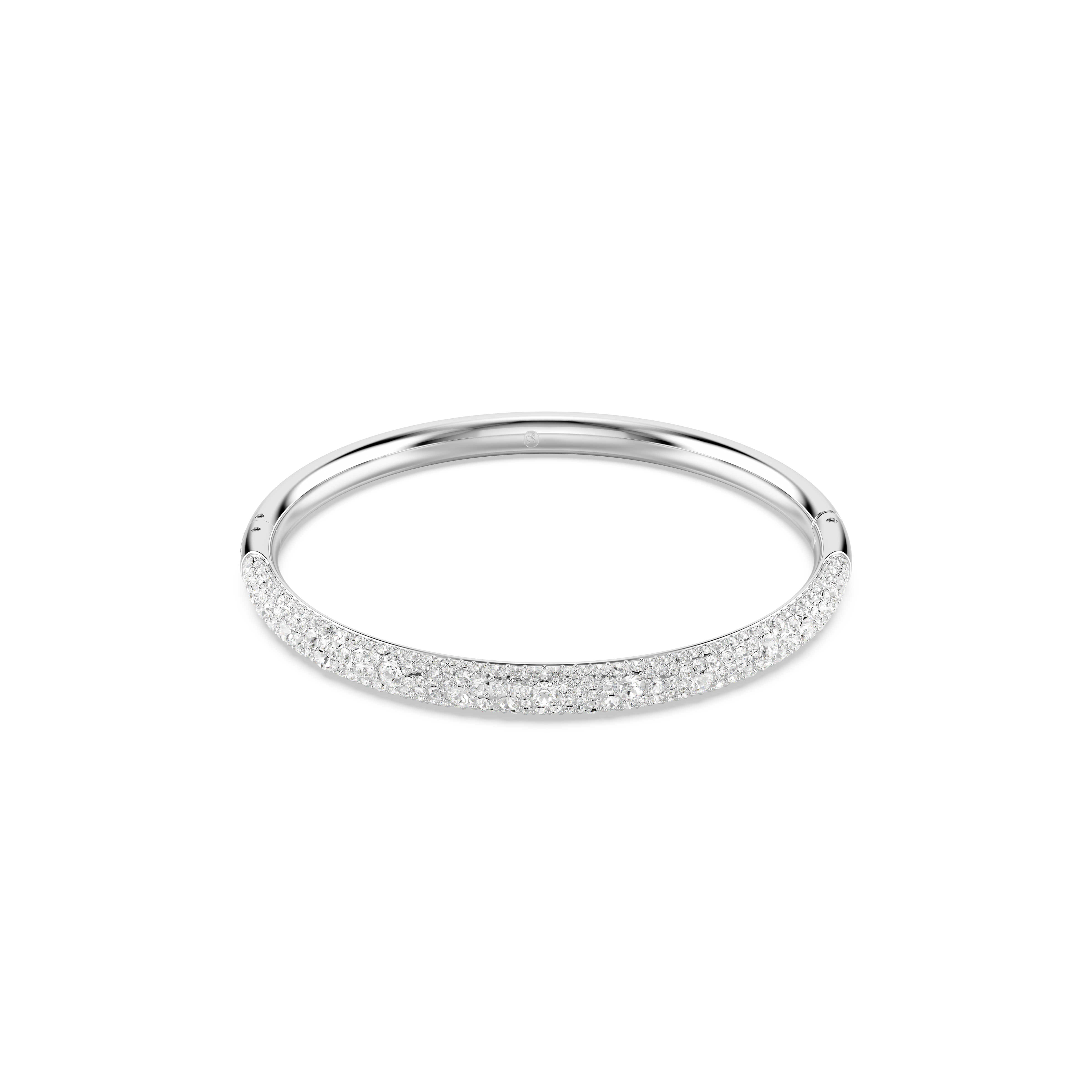 Swarovski Sublima bangle, Snow pavé, White, Rhodium plated 5684243