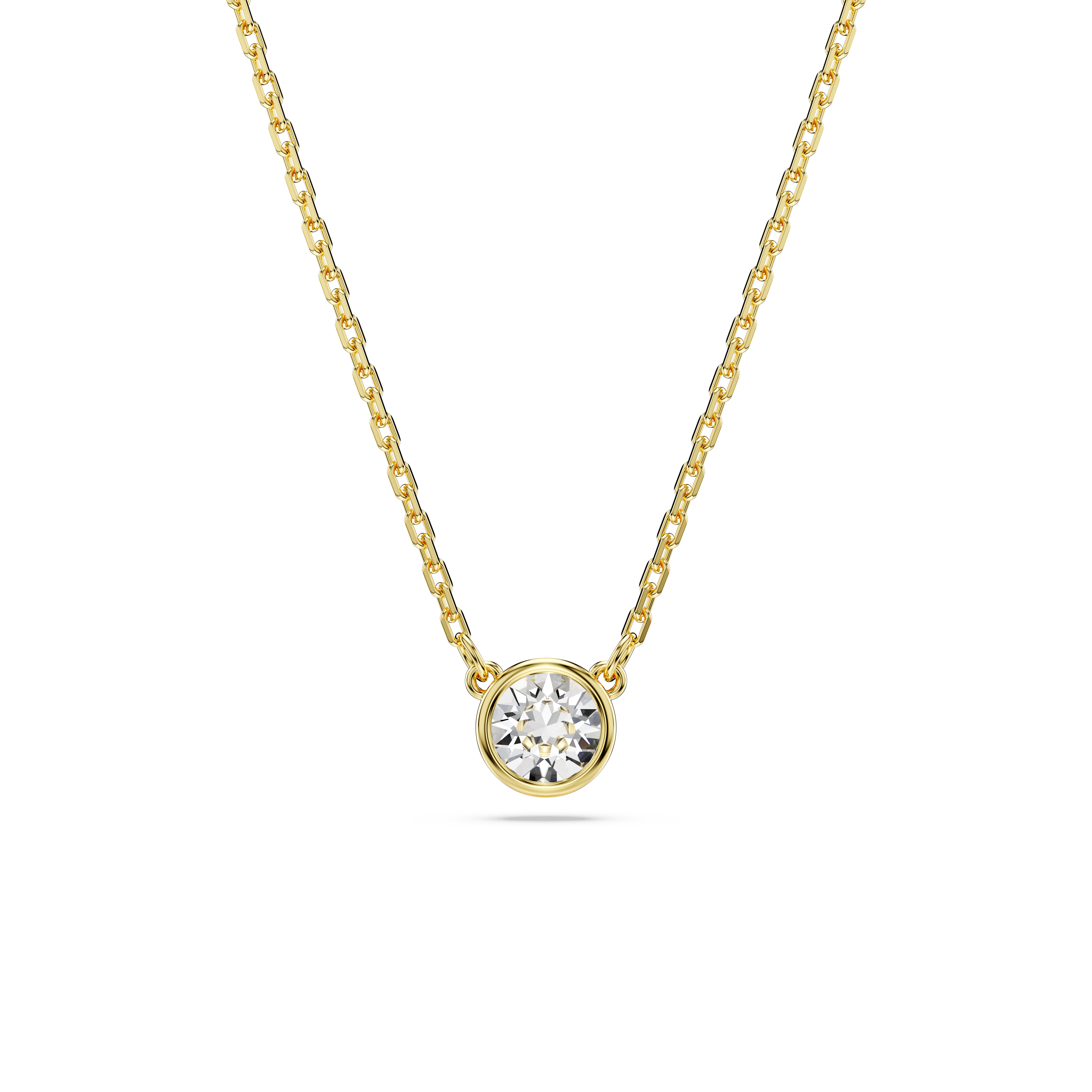 Swarovski Imber pendant, Round cut, White, Gold-tone plated 5684511