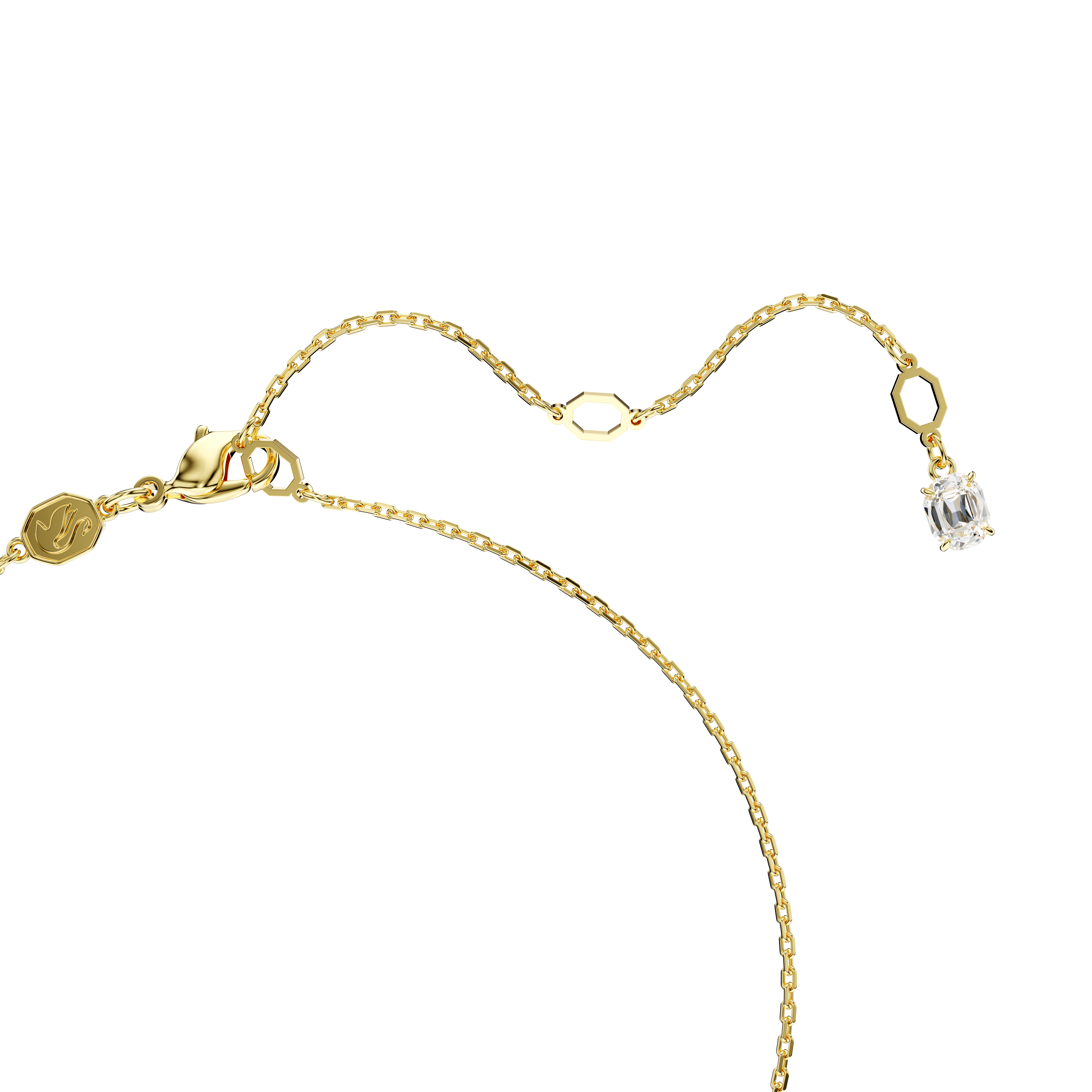 Swarovski Imber pendant, Round cut, White, Gold-tone plated 5684511