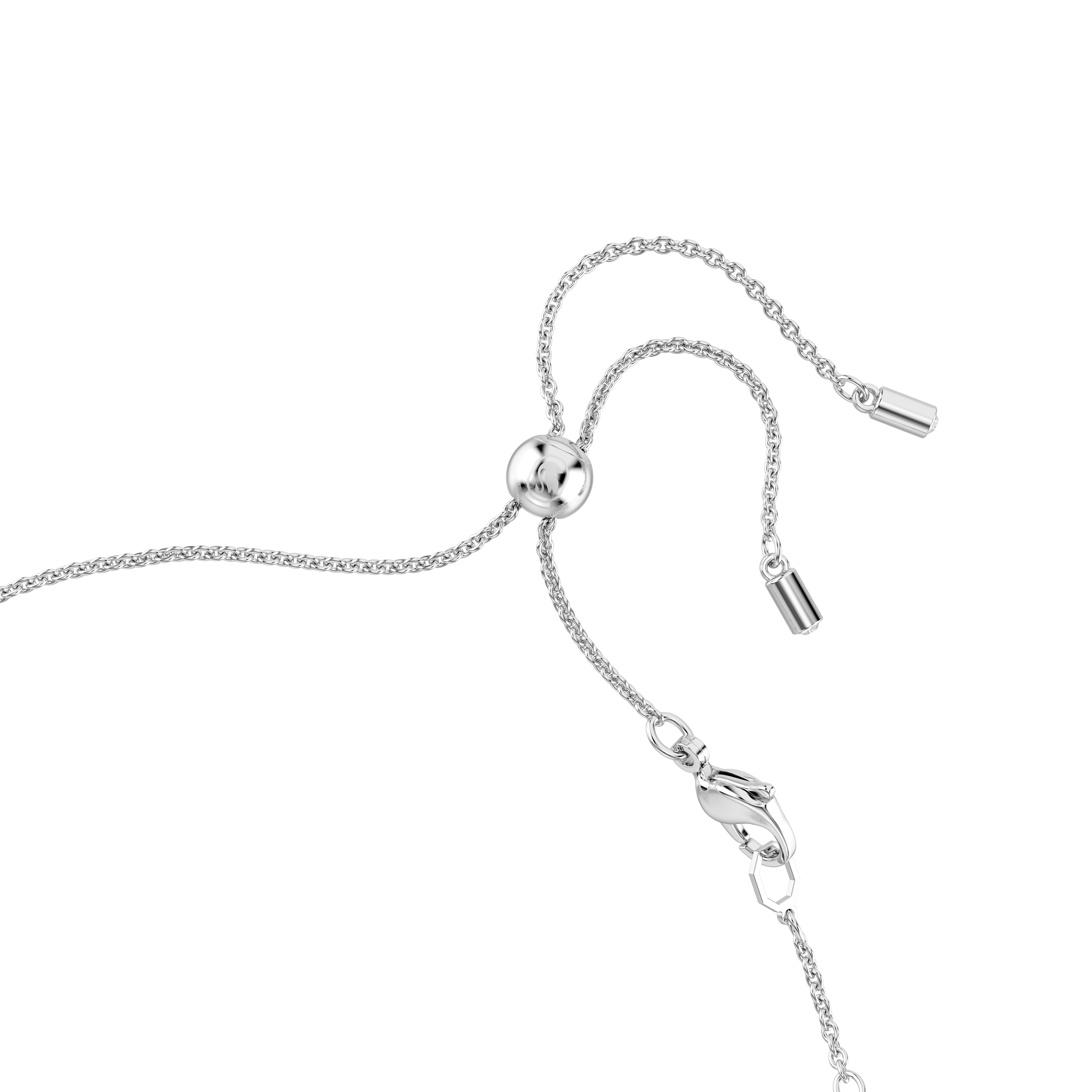 Swarovski Matrix Tennis choker, Round cut, White, Rhodium plated 5685755