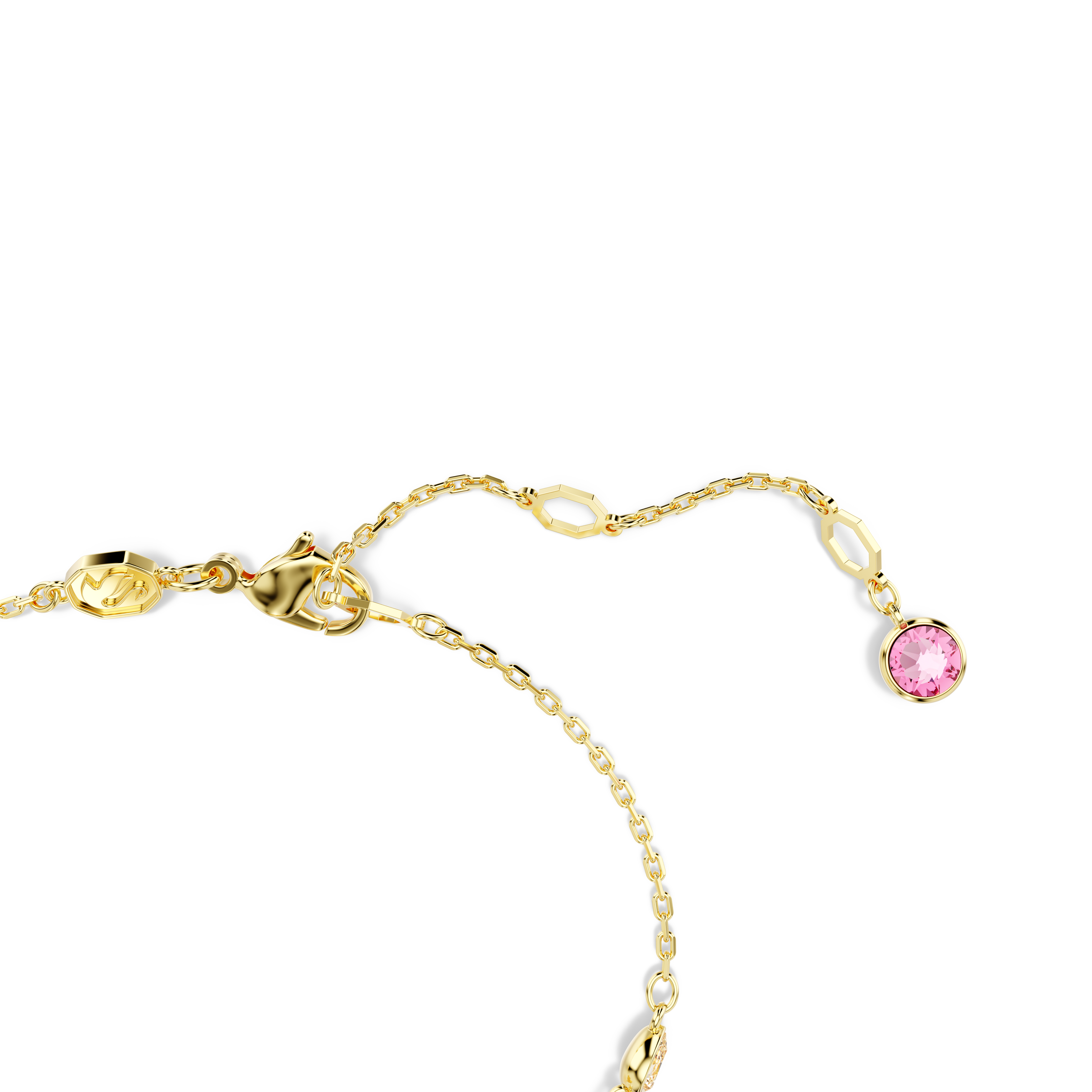 Swarovski Gema bracelet, Crystal pearl, Mixed cuts, Flower, Pink, Gold-tone plated 5688488
