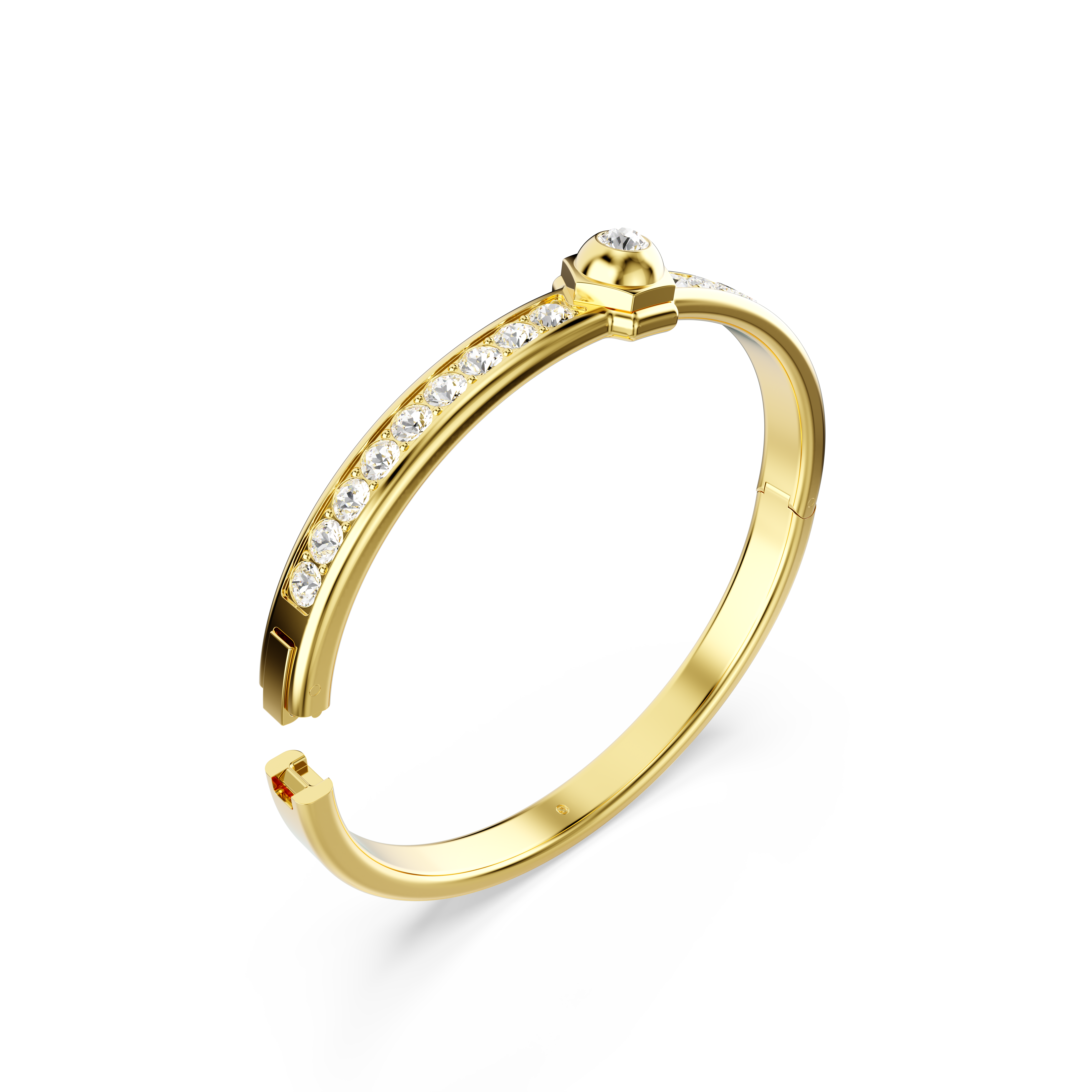 Swarovski Numina bangle, Round cut, White, Gold-tone plated 5688492