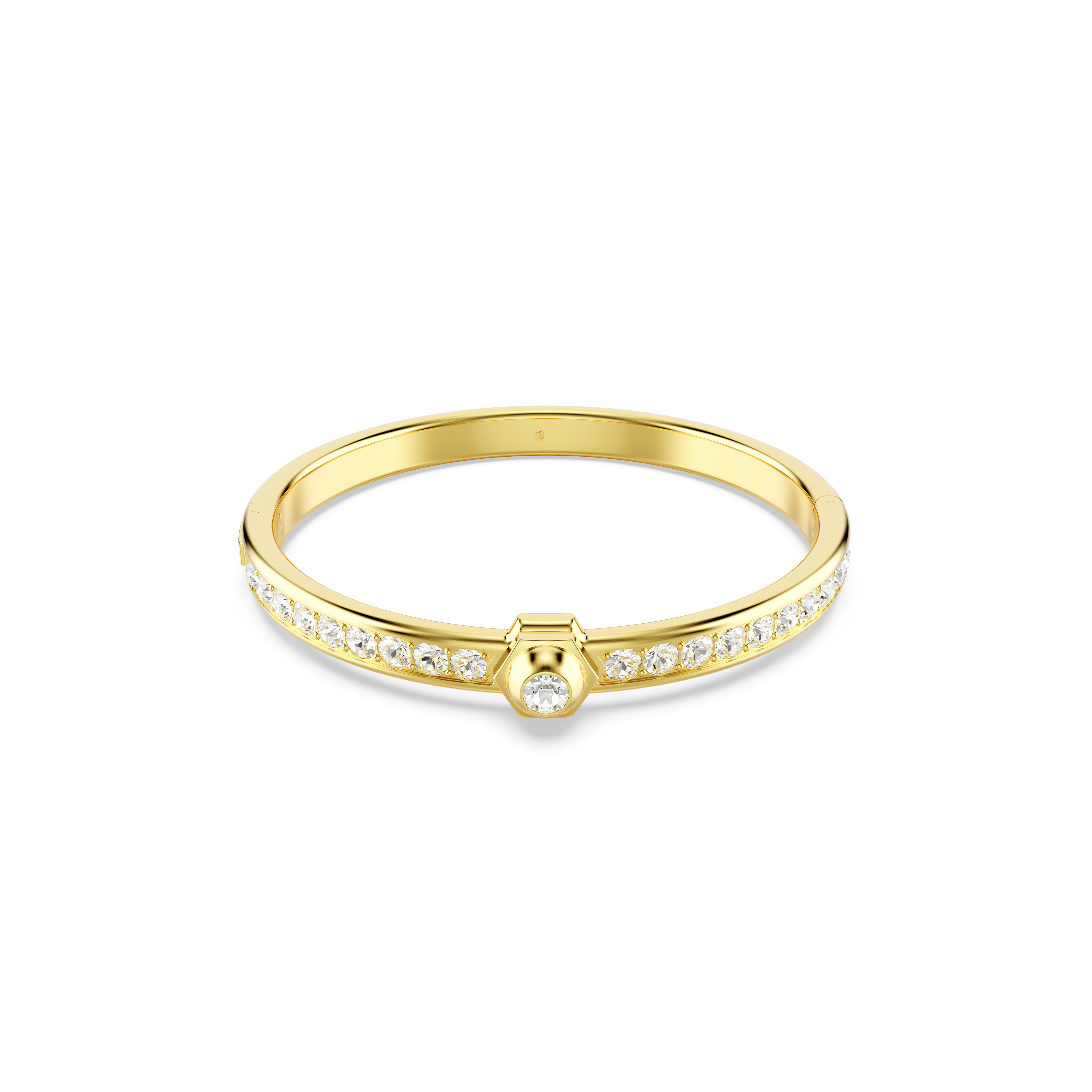 Swarovski Numina bangle, Round cut, White, Gold-tone plated 5688493