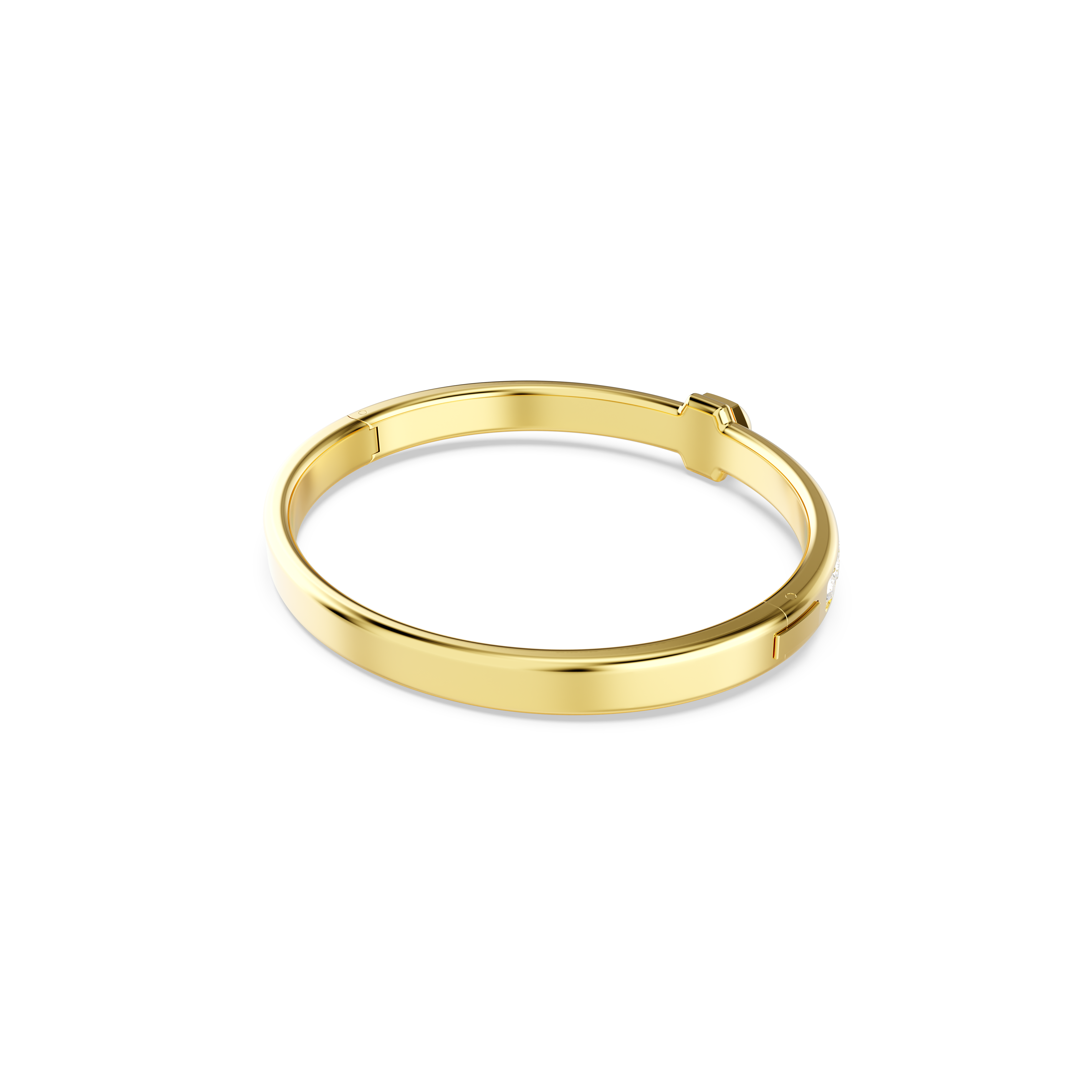 Swarovski Numina bangle, Round cut, White, Gold-tone plated 5688493