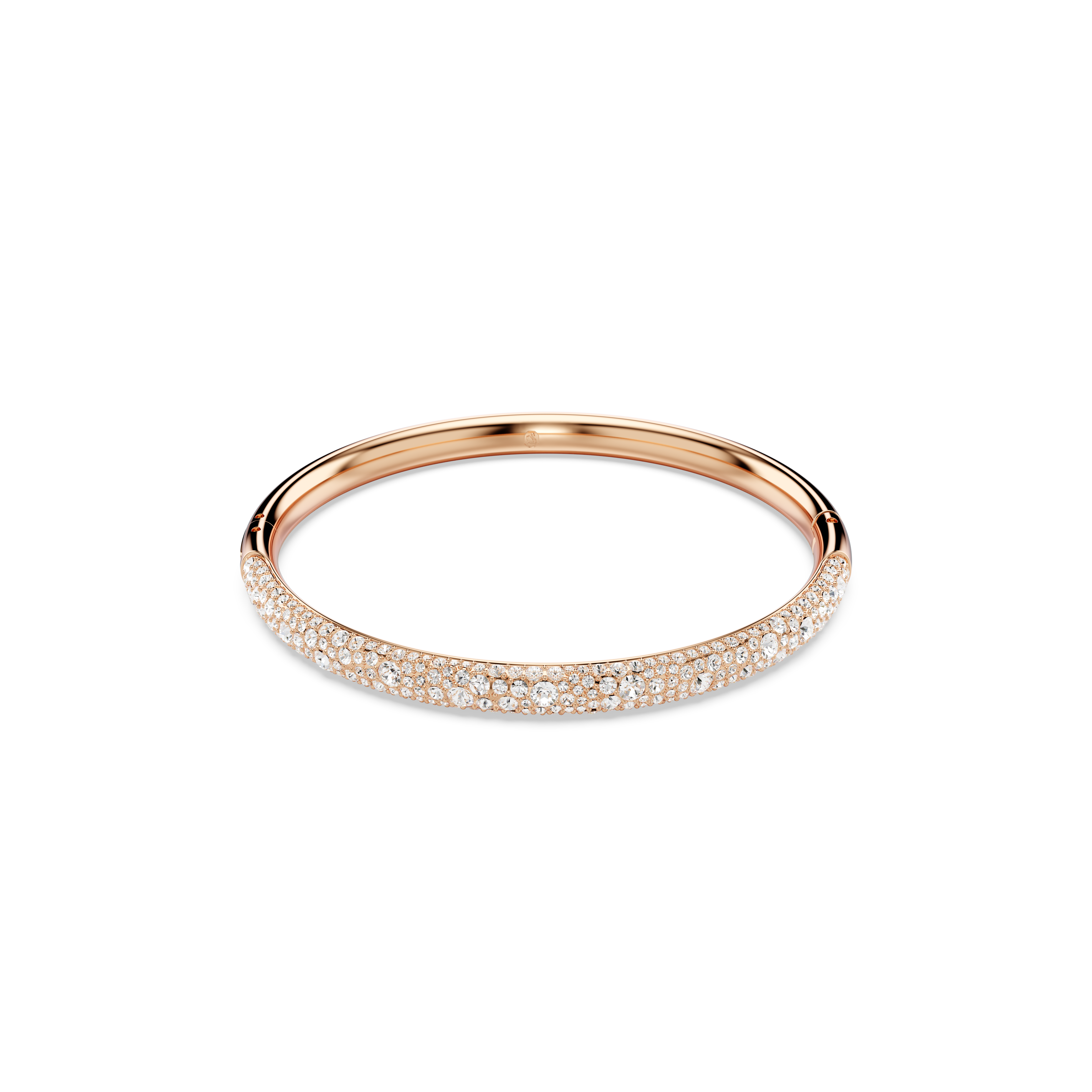 Swarovski Sublima bangle, Snow pavé, White, Rose gold-tone plated 5688612