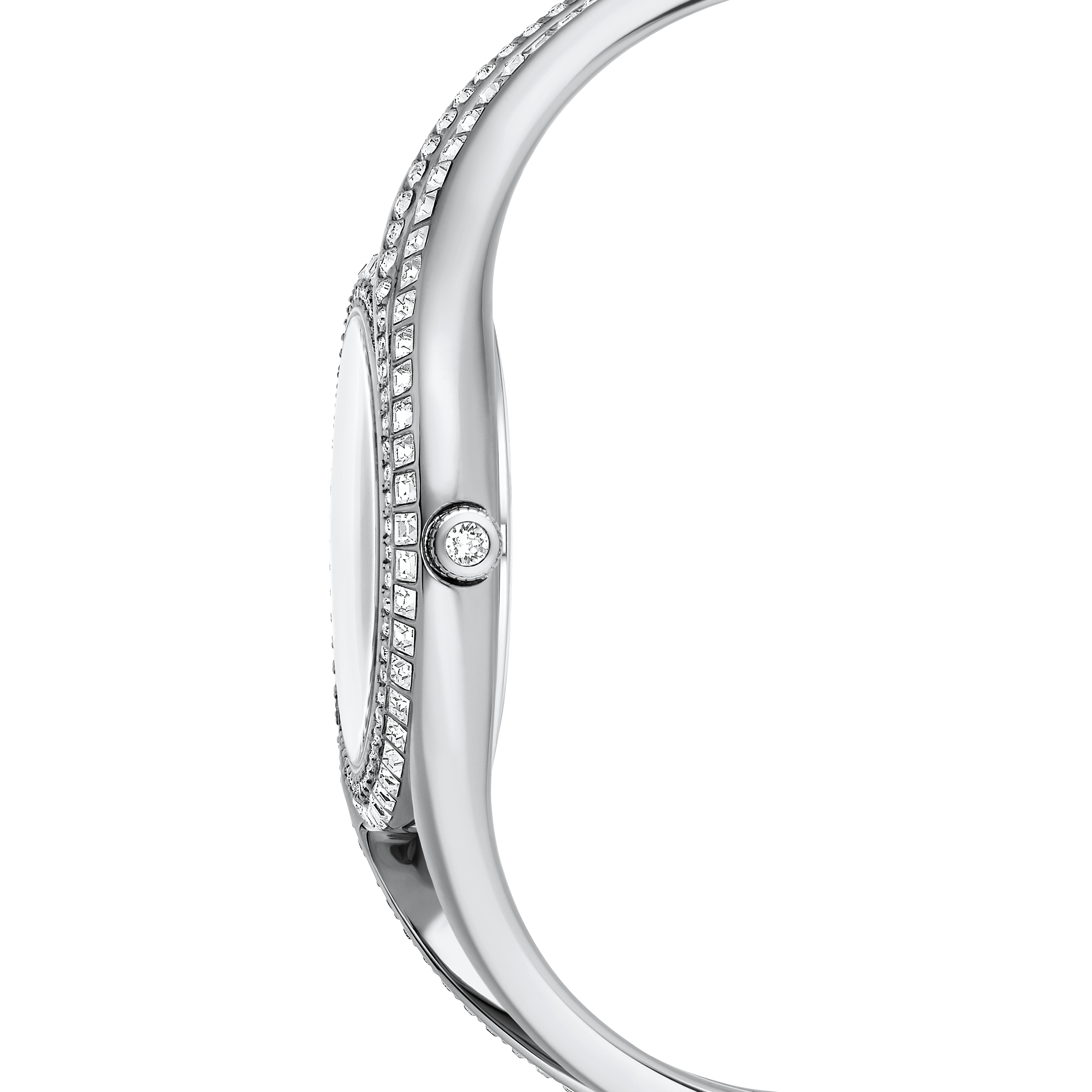 Swarovski Hyperbola bangle watch, Swiss Made, Metal bracelet, Silver tone, Stainless steel 5689432
