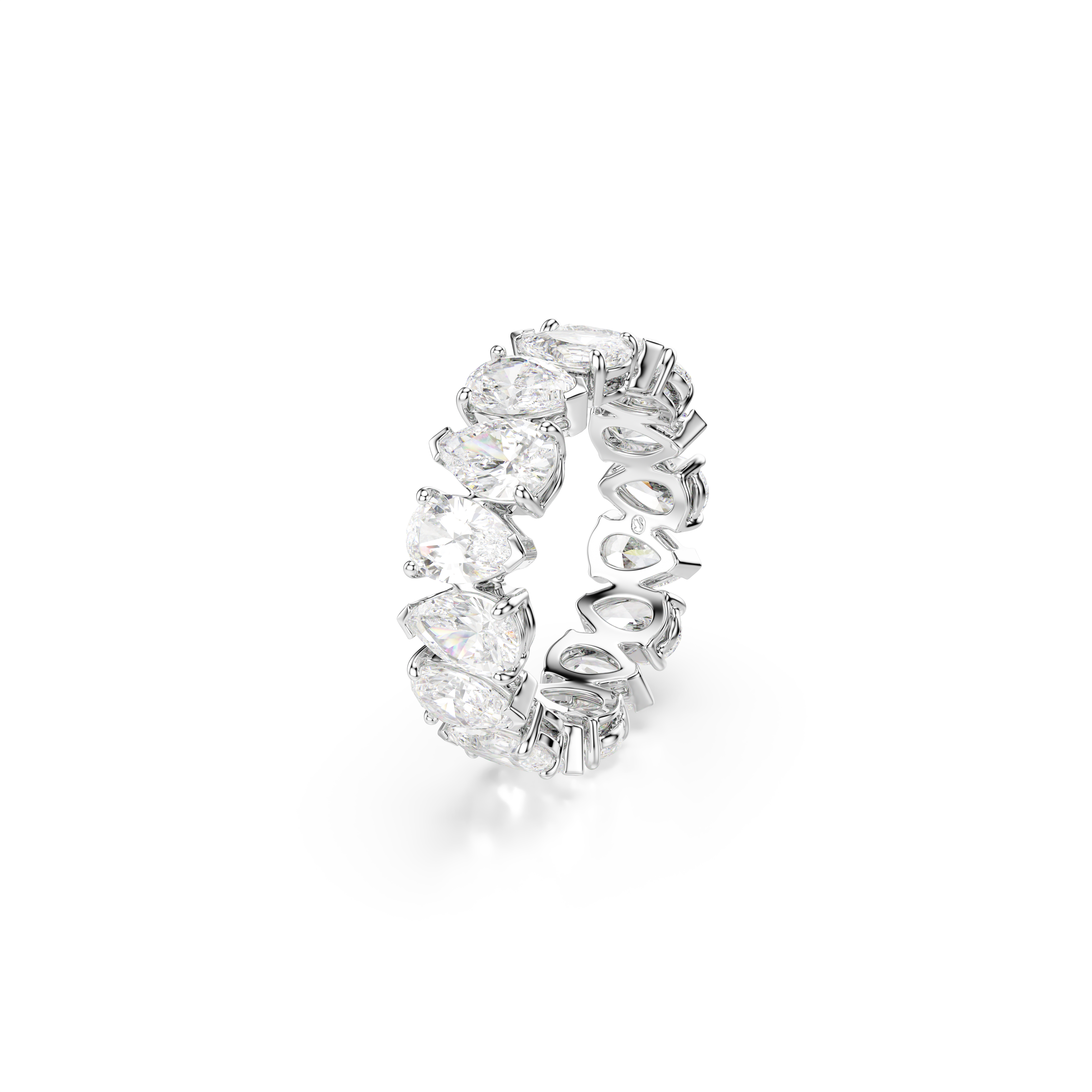 Swarovski Matrix Vittore ring, Pear cut, White, Silver-tone finish 5689469