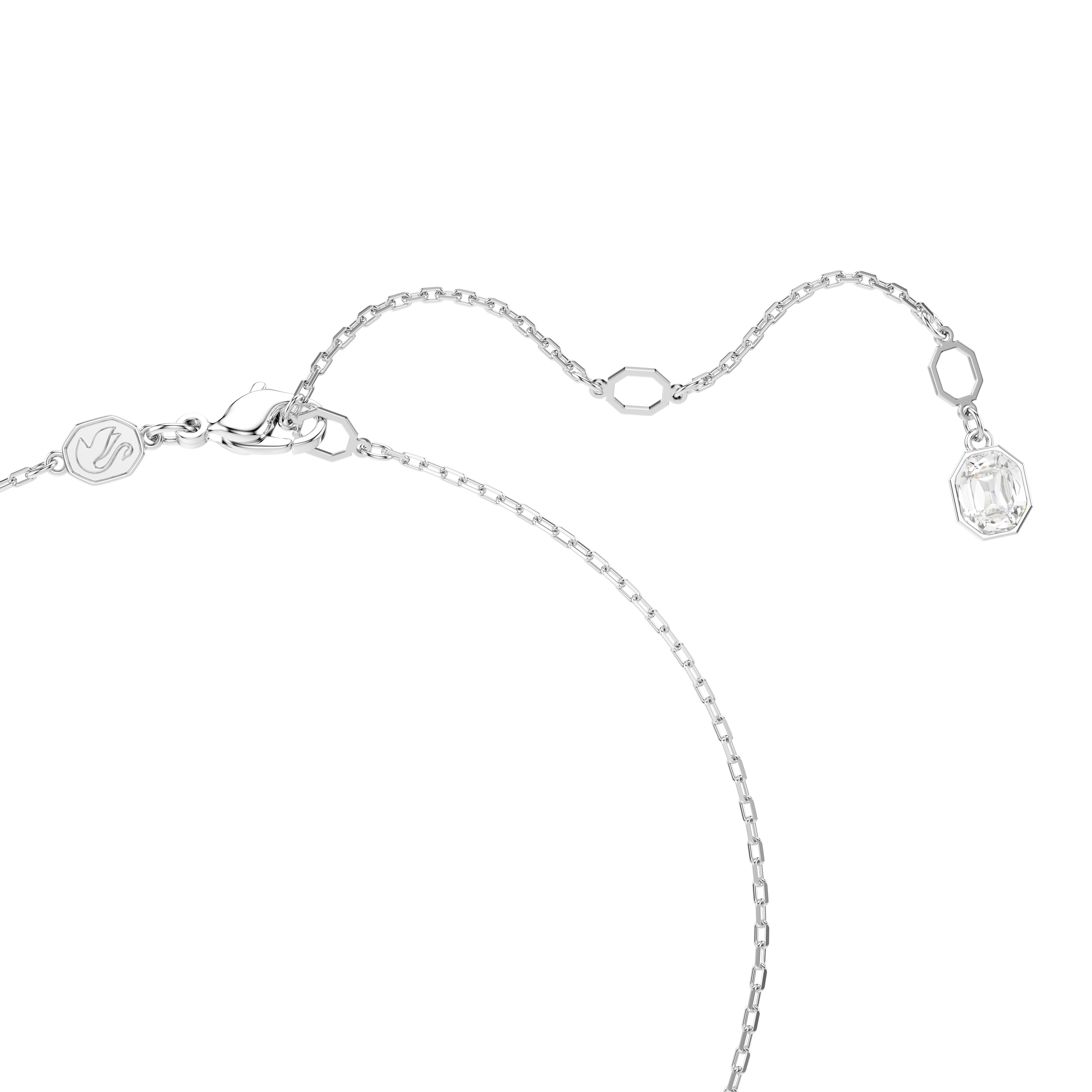 Swarovski Constella pendant, Pavé, Round cut, White, Rhodium plated 5692261