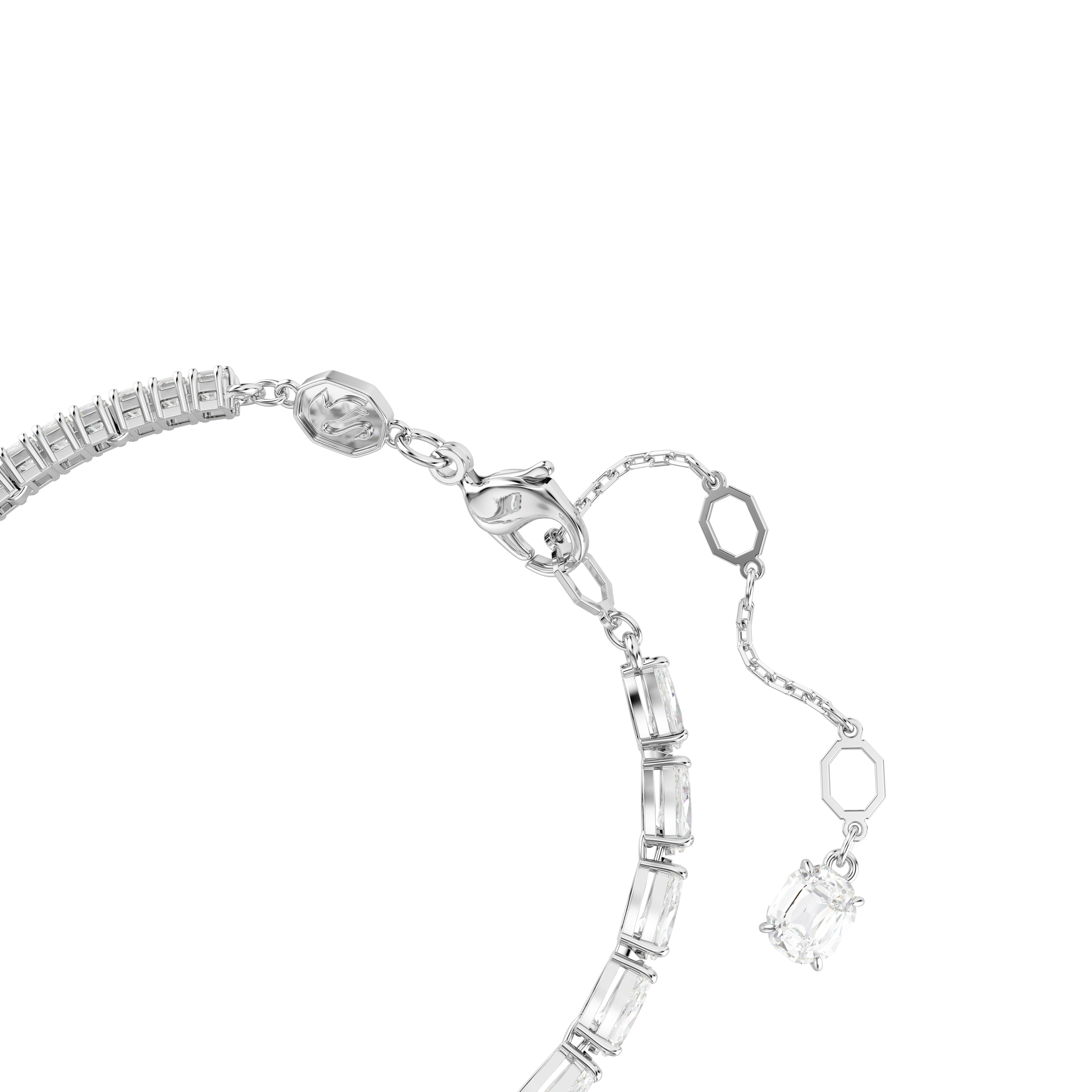 Swarovski Matrix bracelet, Mixed cuts, White, Rhodium plated 5693154