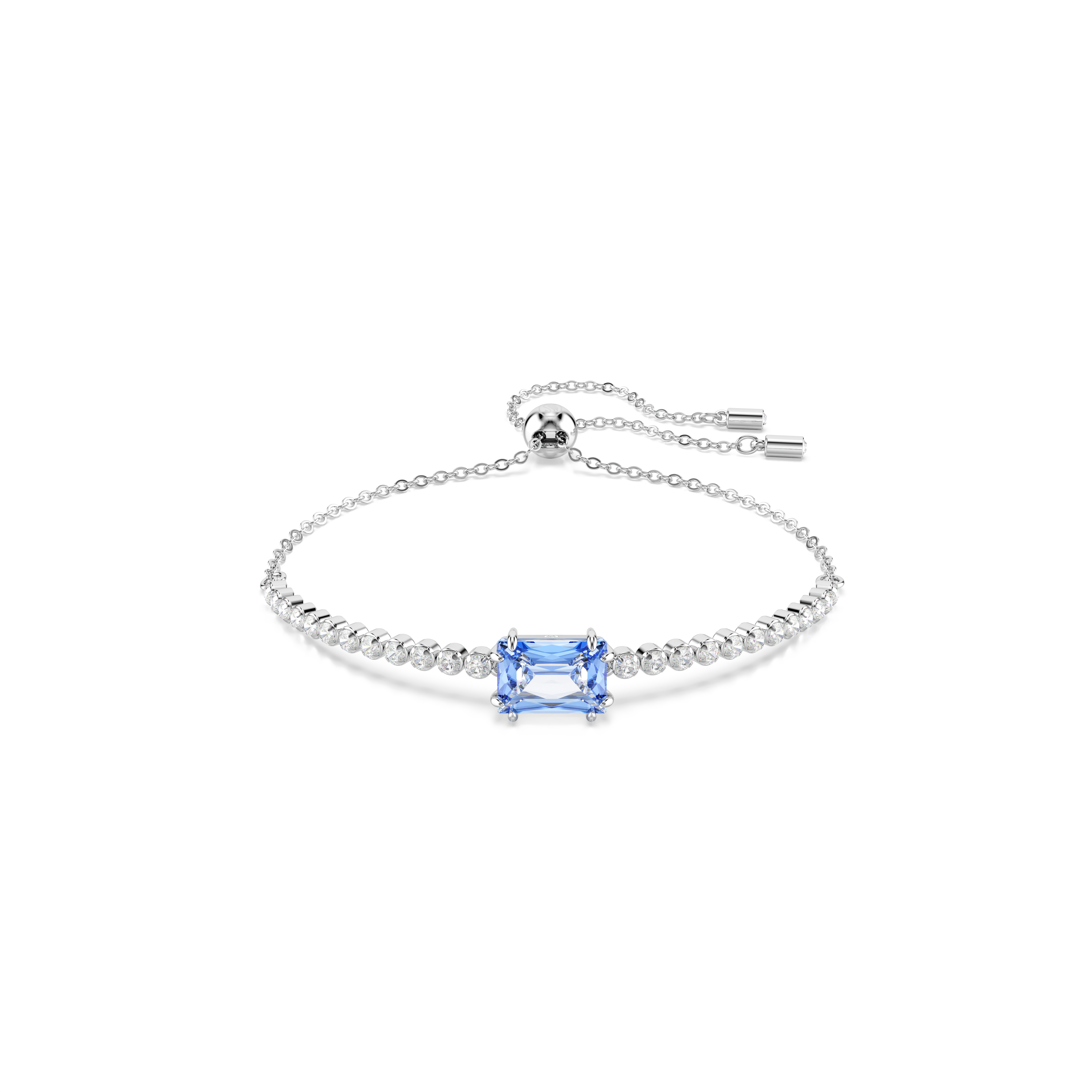 Swarovski Matrix Tennis bracelet, Mixed cuts, Blue, Rhodium plated 5693412