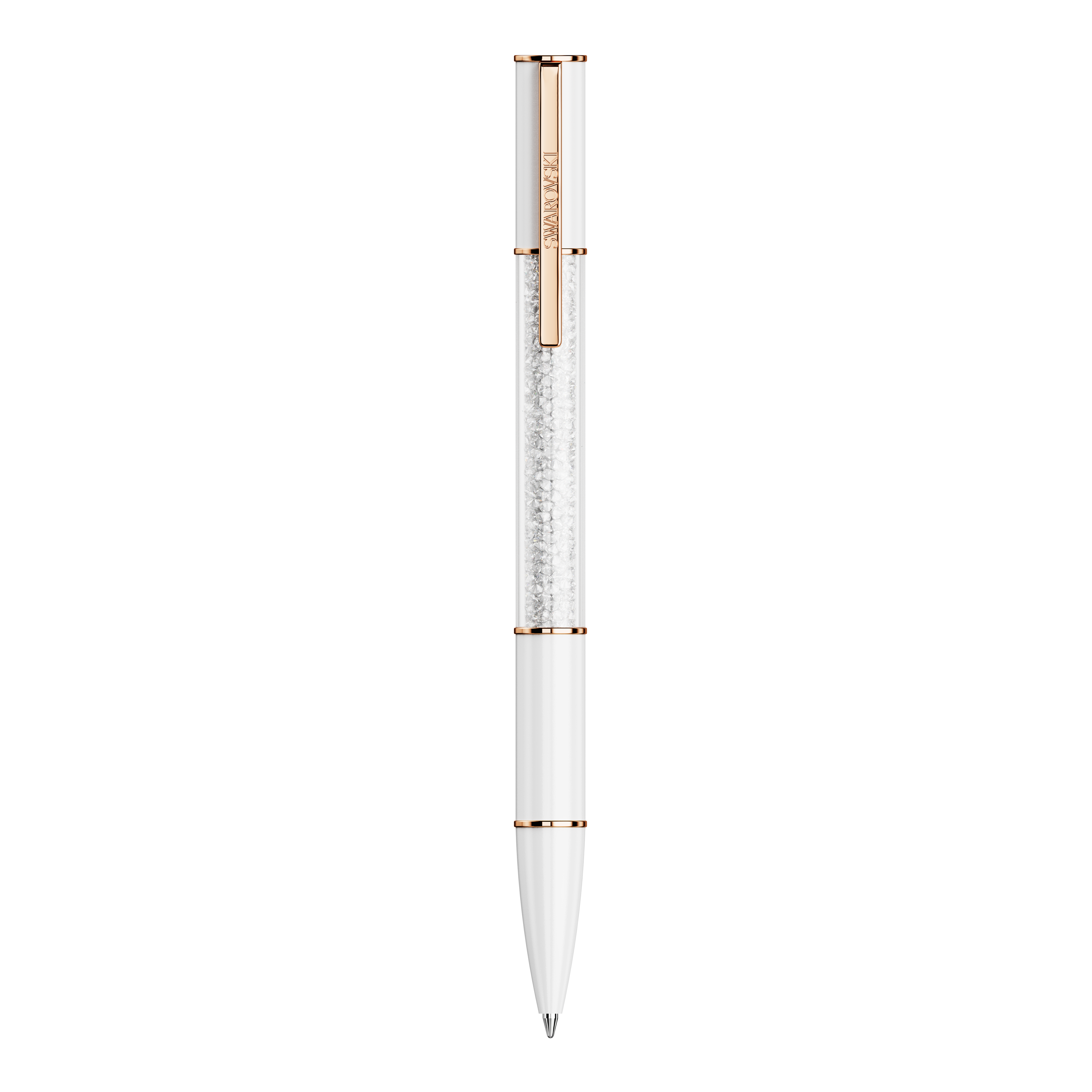 Swarovski Crystalline ballpoint pen, White, Rose gold-tone plated 5694174