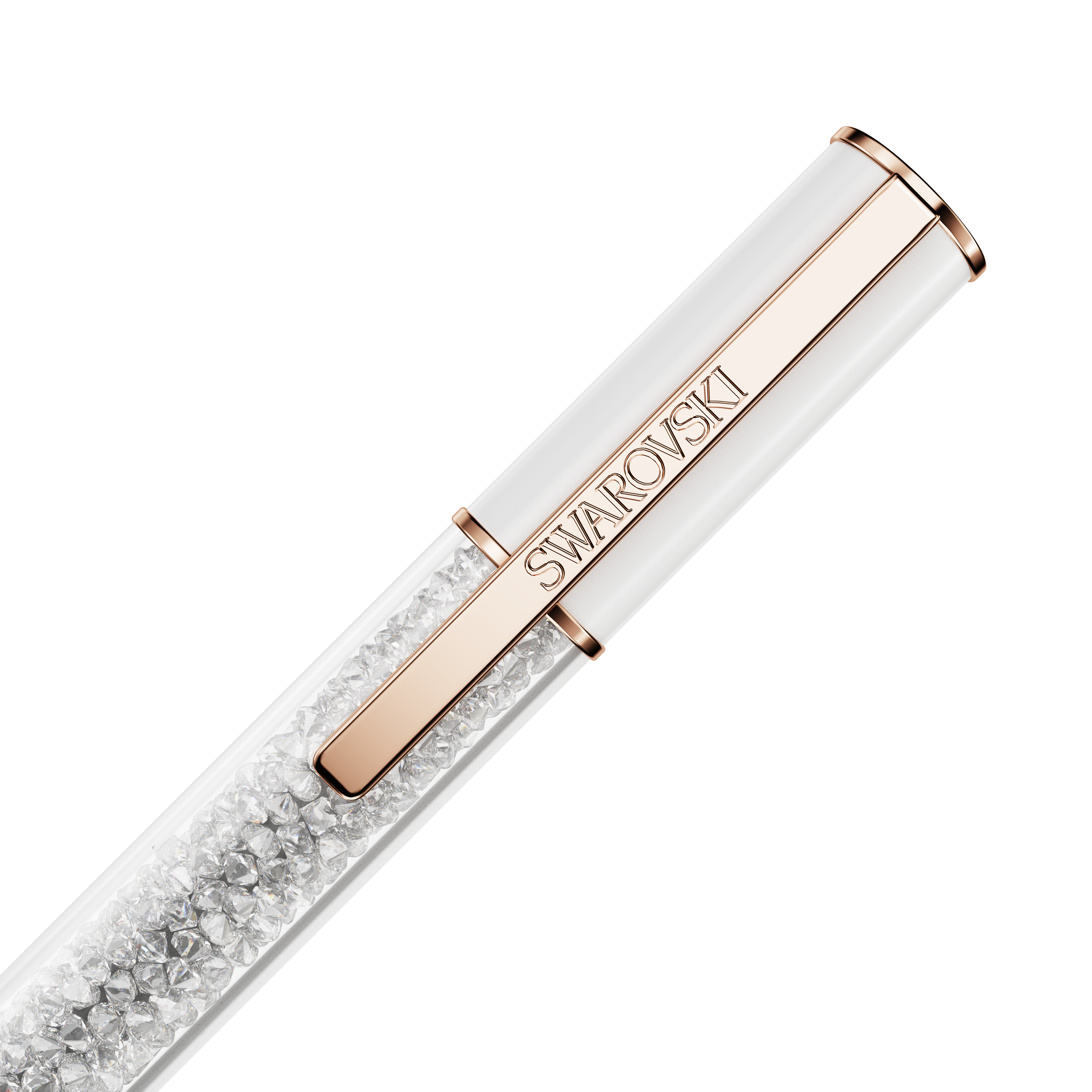 Swarovski Crystalline ballpoint pen, White, Rose gold-tone plated 5694174