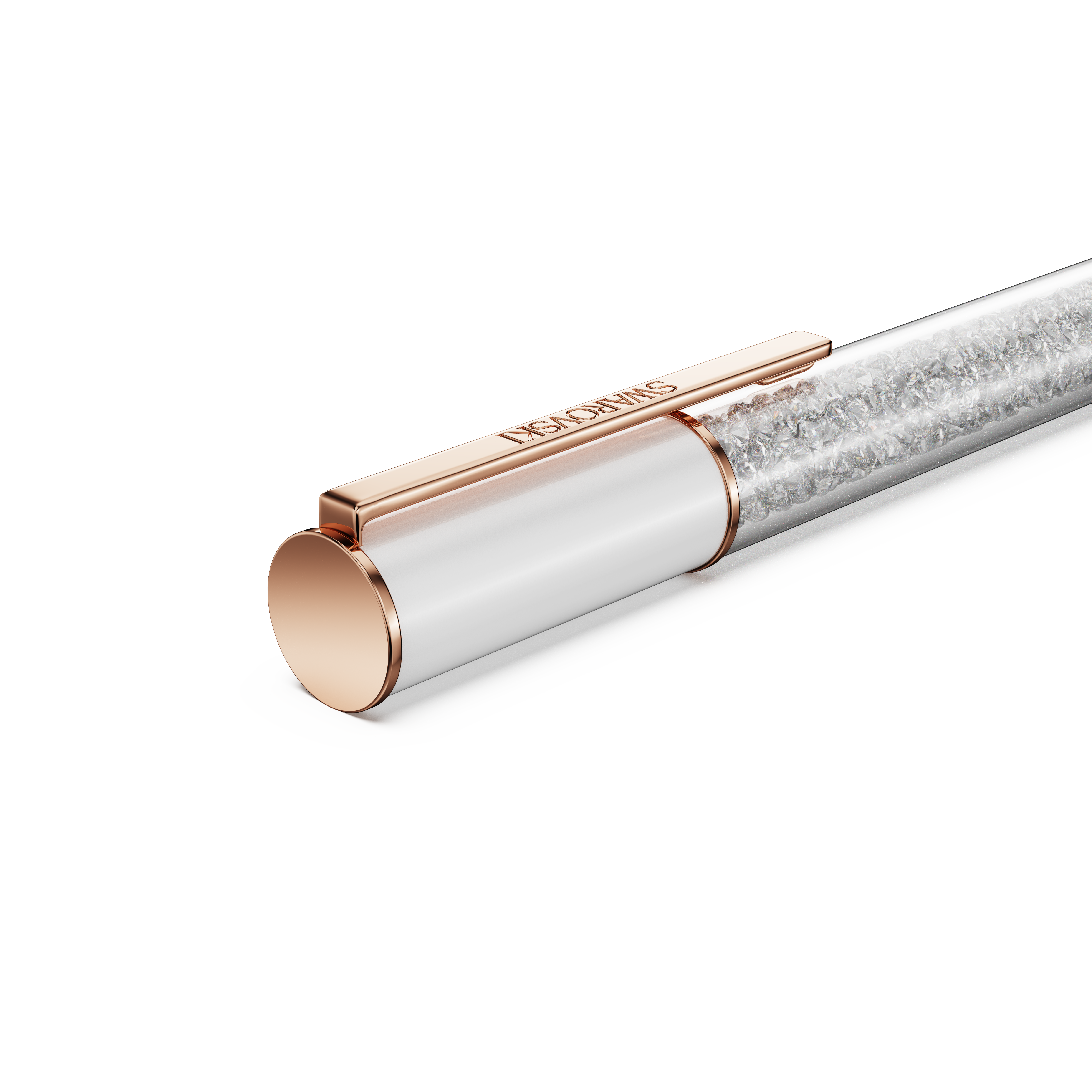 Swarovski Crystalline ballpoint pen, White, Rose gold-tone plated 5694174