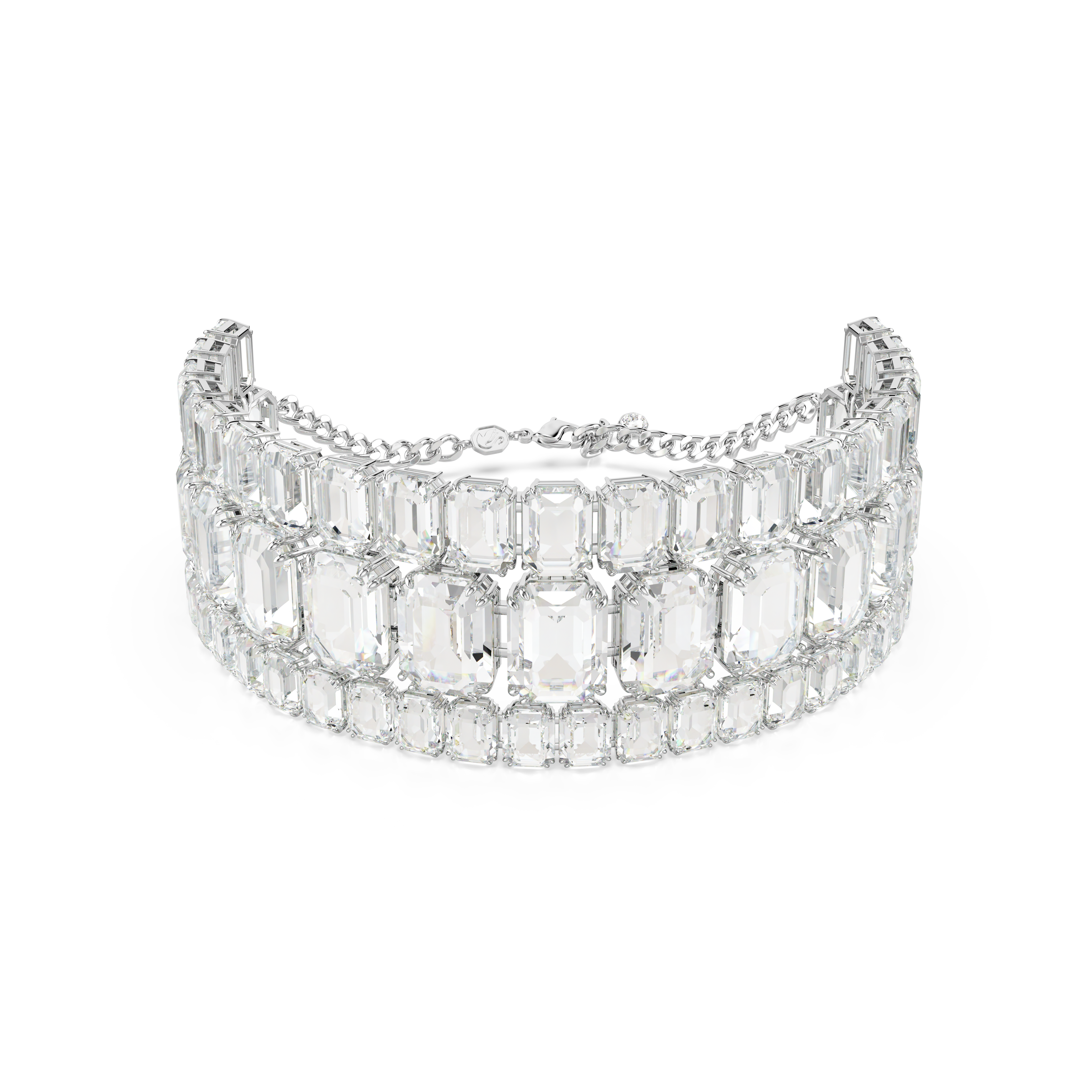 Swarovski Millenia choker, Octagon cut, White, Rhodium plated 5696290