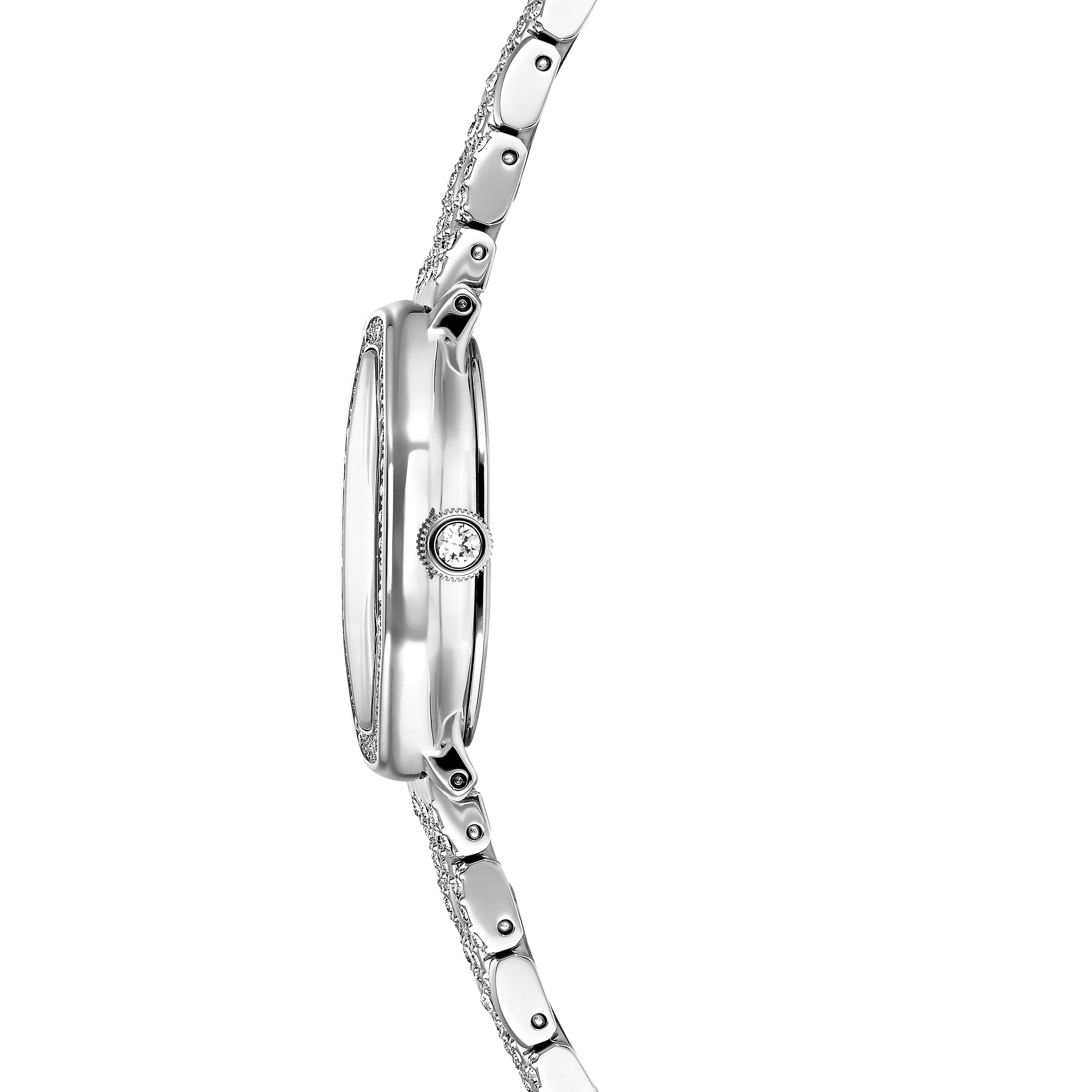 Swarovski Dextera octagon watch, Swiss Made, Metal bracelet, Silver tone, Stainless steel 5698690