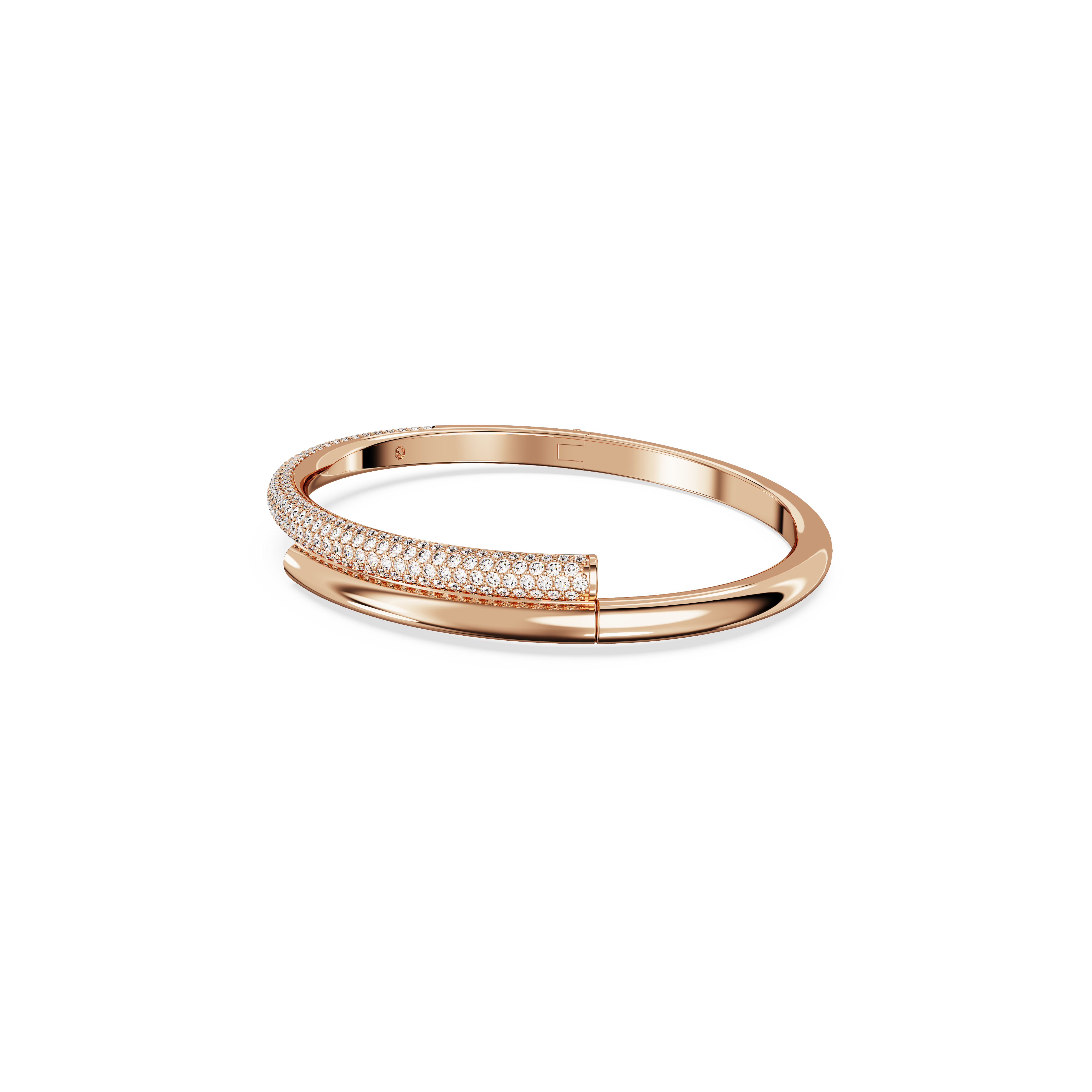 Swarovski Dextera bangle, Magnetic closure, White, Rose gold-tone plated 5700932