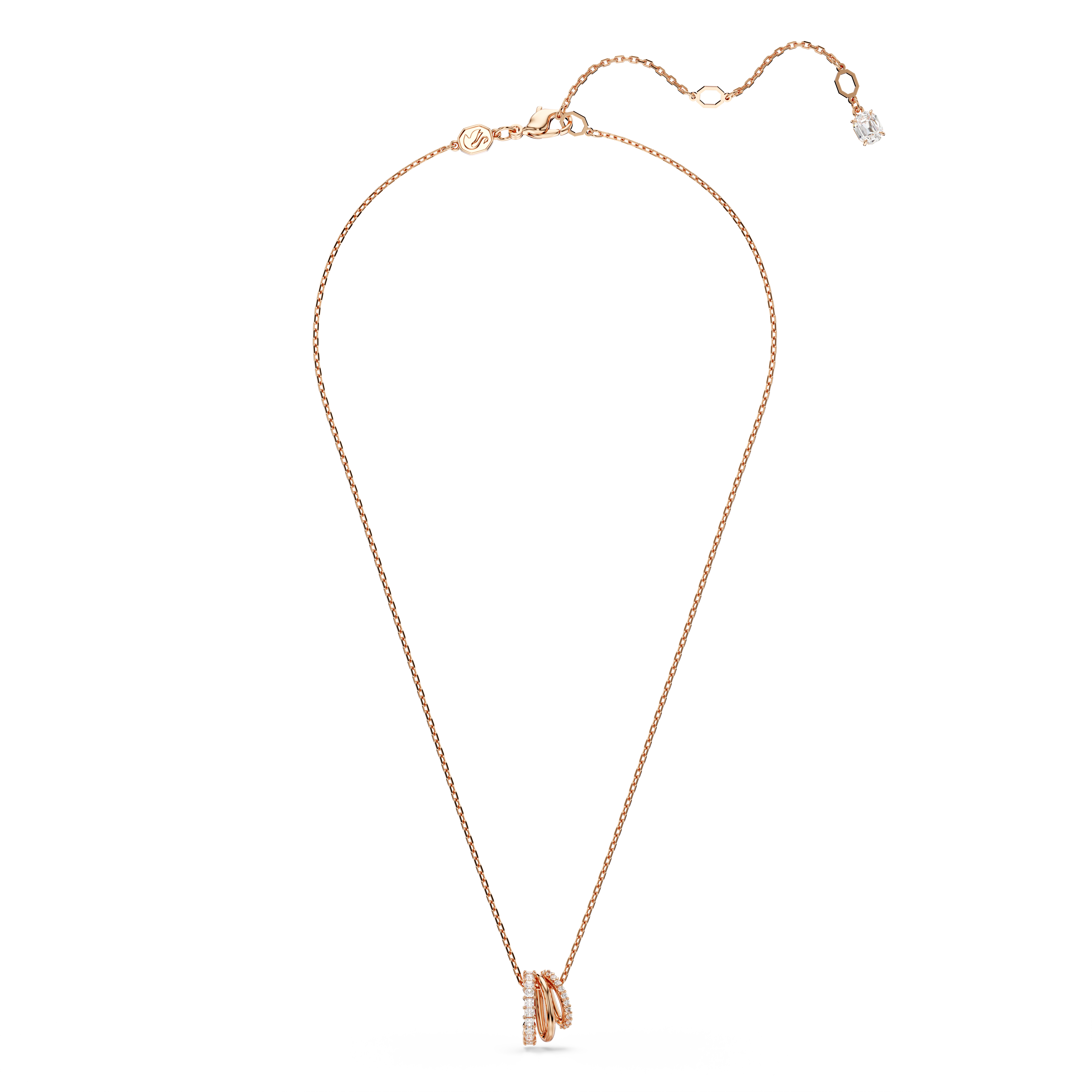 Swarovski Hyperbola pendant, Mixed cuts, White, Rose gold-tone plated 5701494