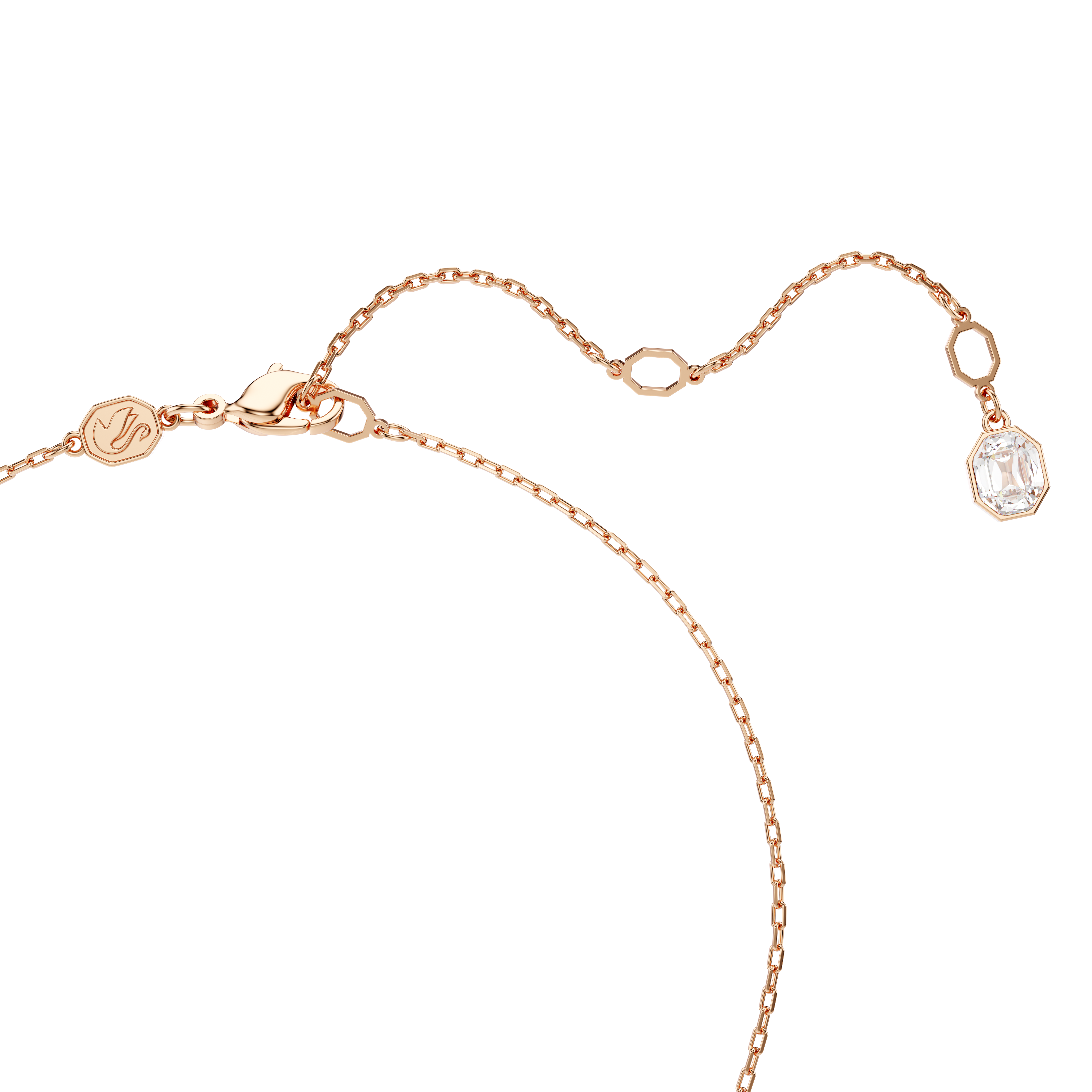Swarovski Constella pendant, Pavé, Round cut, White, Rose gold-tone plated 5701585