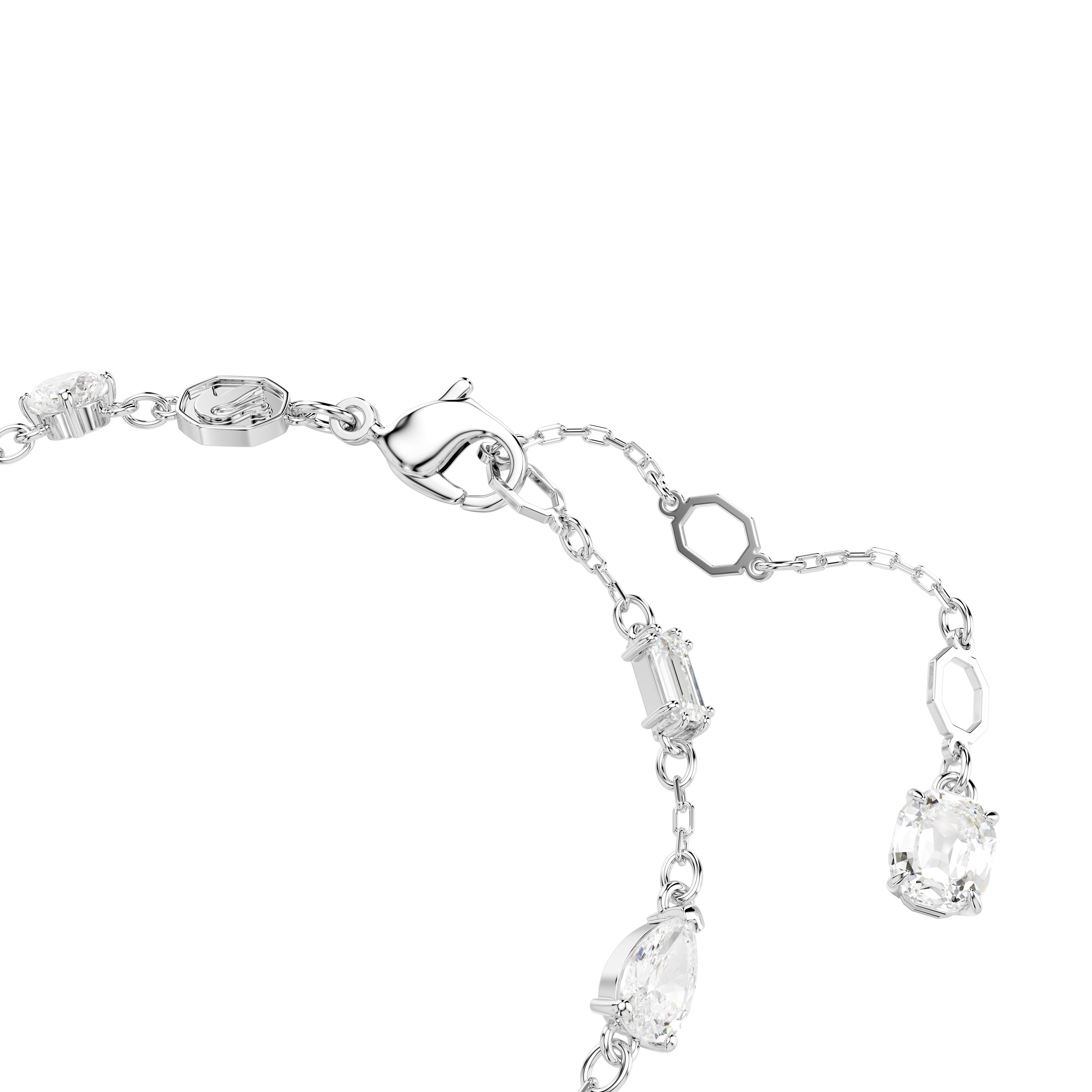 Swarovski Idyllia bracelet, Mixed cuts, Snowflake, White, Rhodium plated 5701595