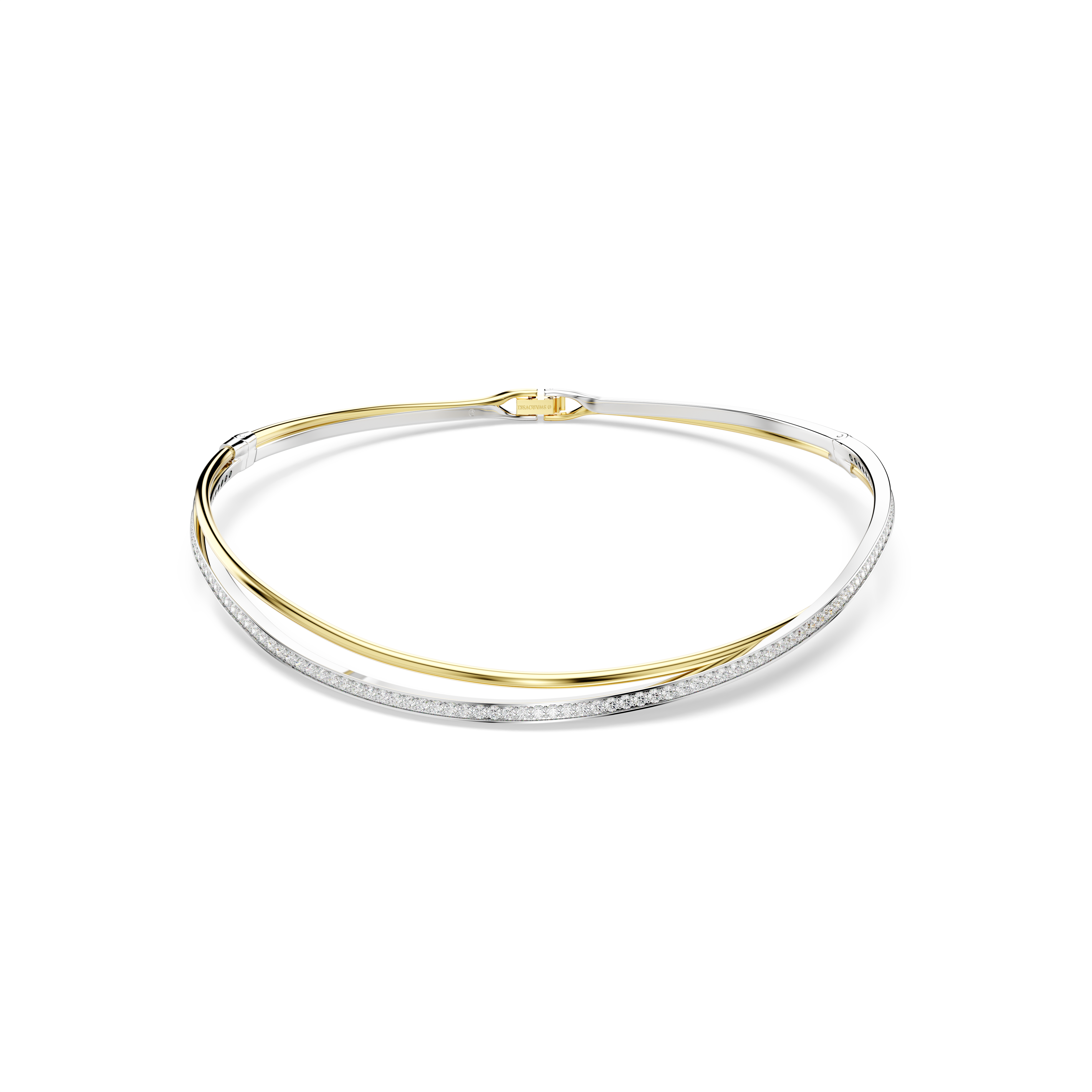 Swarovski Hyperbola choker, Round cut, White, Mixed metal finish 5702408