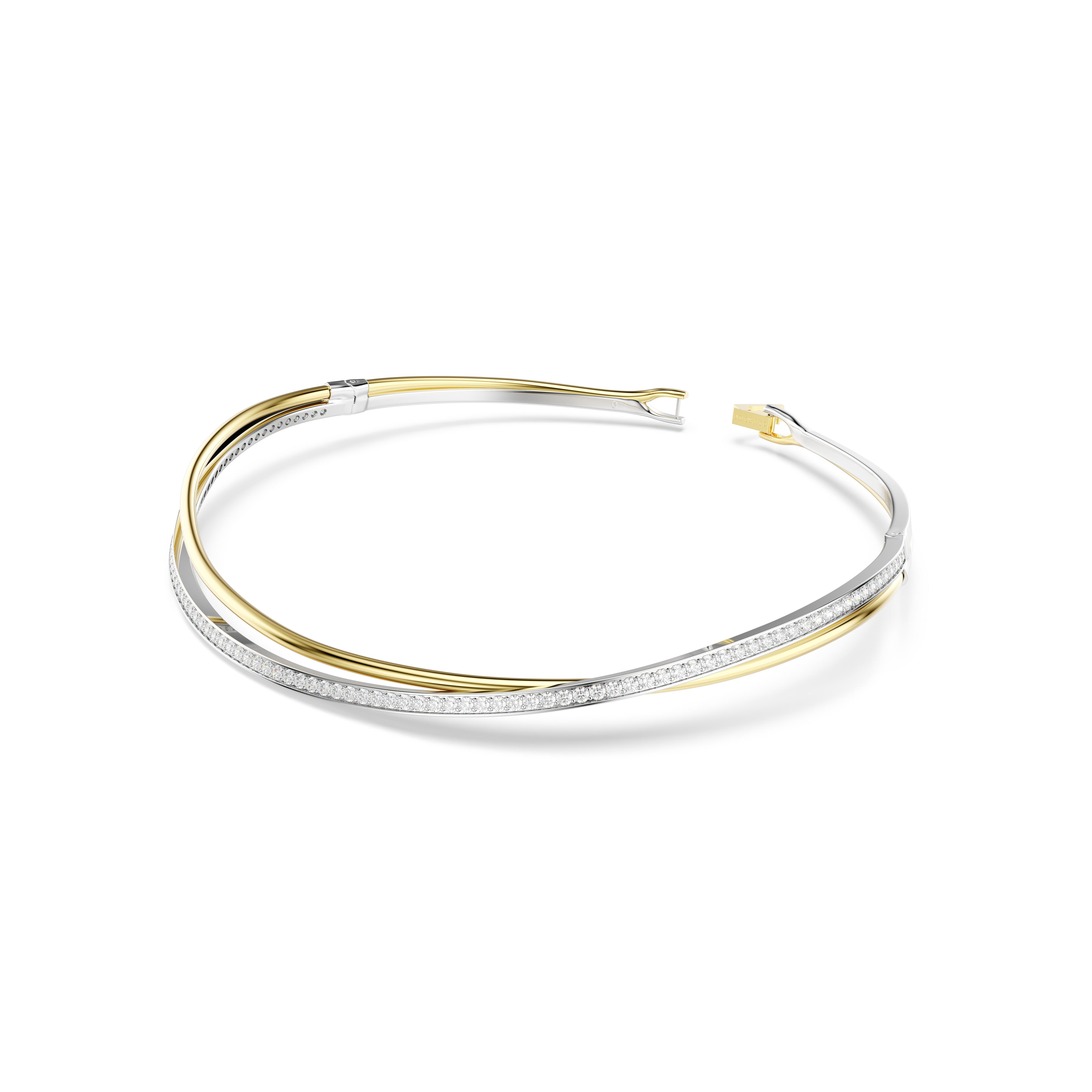 Swarovski Hyperbola choker, Round cut, White, Mixed metal finish 5702409