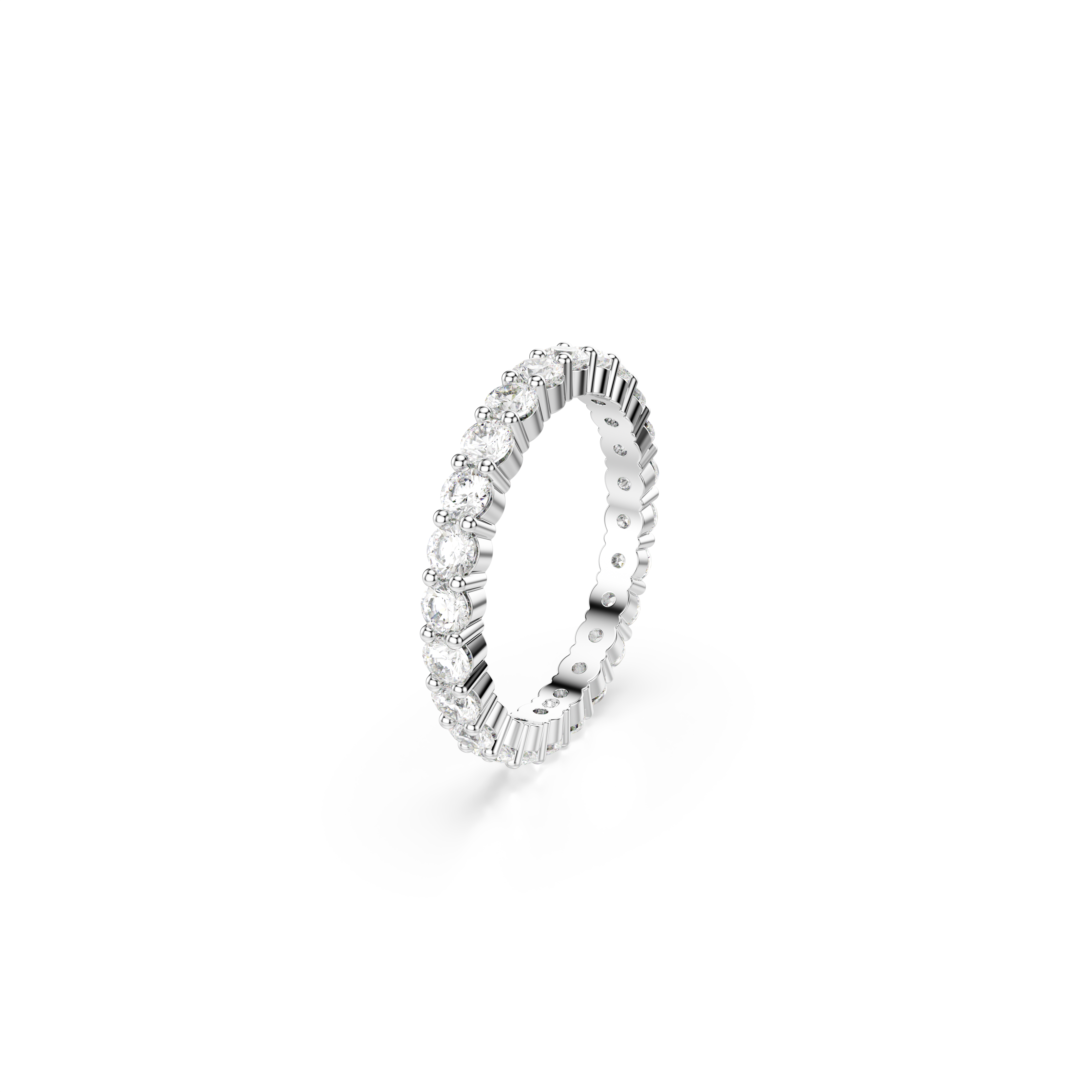 Swarovski Matrix Vittore ring, Round cut, White, Silver-tone finish 5705605