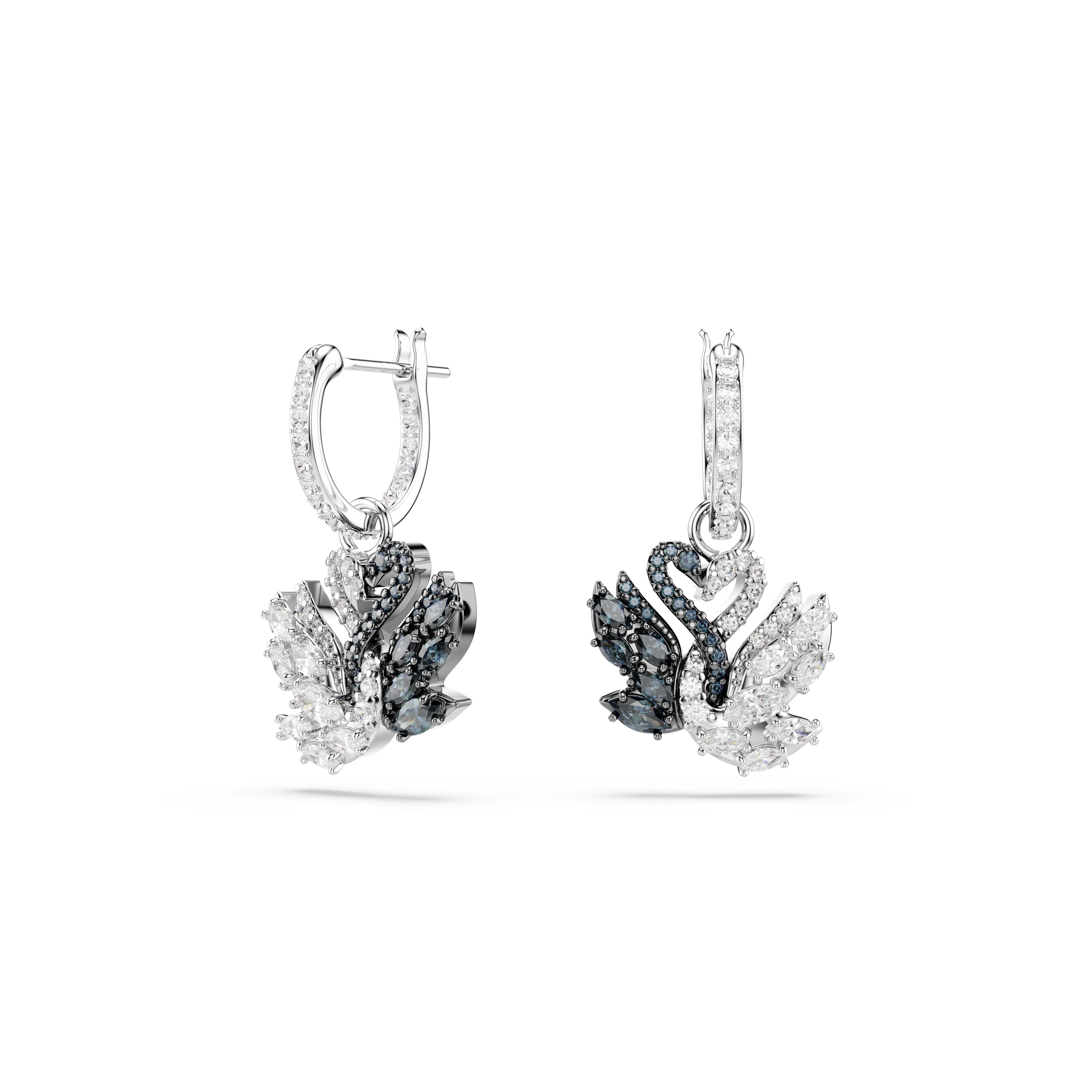 Swarovski Swan drop earrings, Swan, Black, Mixed metal finish 5705728