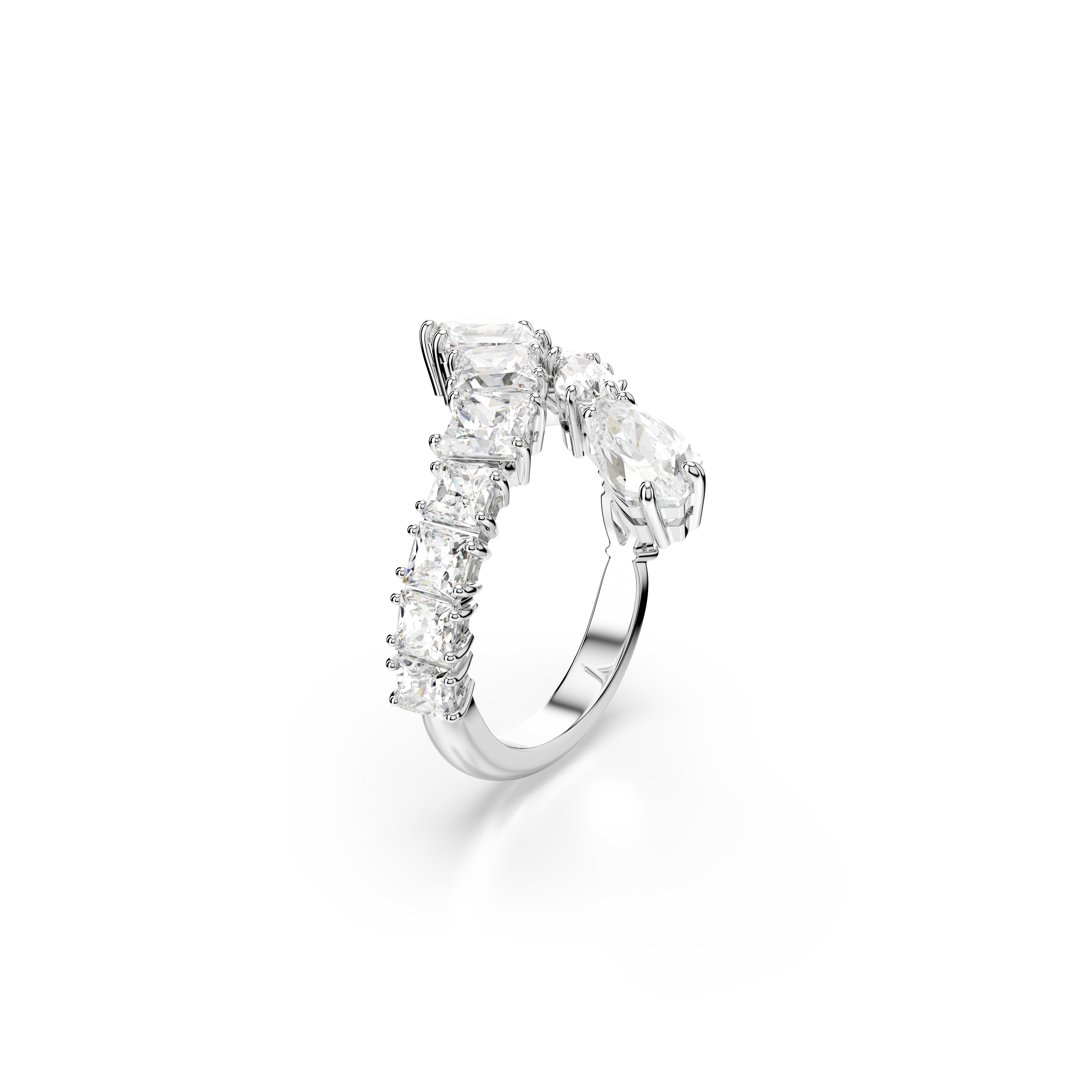 Swarovski Matrix ring, Mixed cuts, White, Rhodium plated 5705762