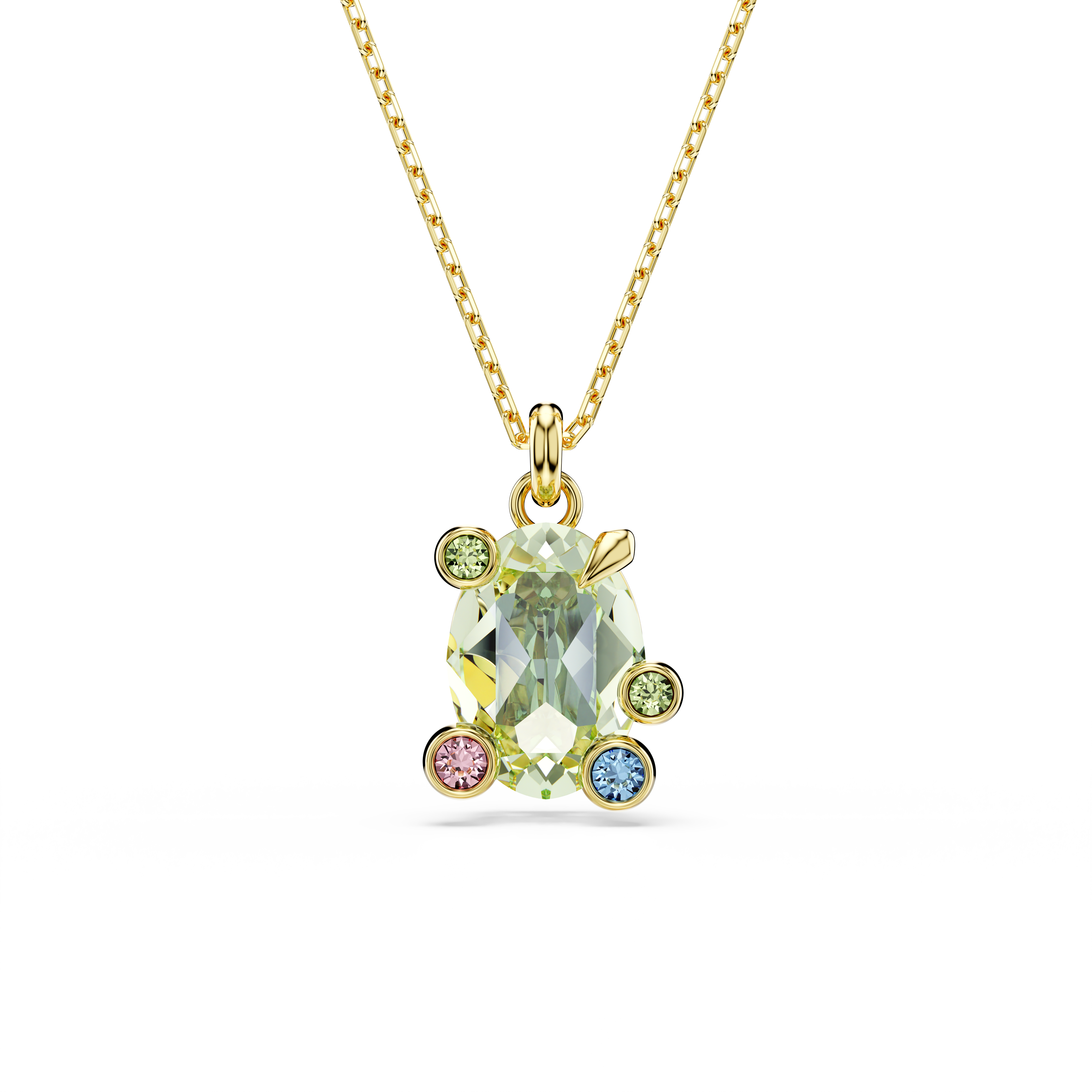 Swarovski Gema pendant, Mixed cuts, Multicolored, Gold-tone plated 5705816