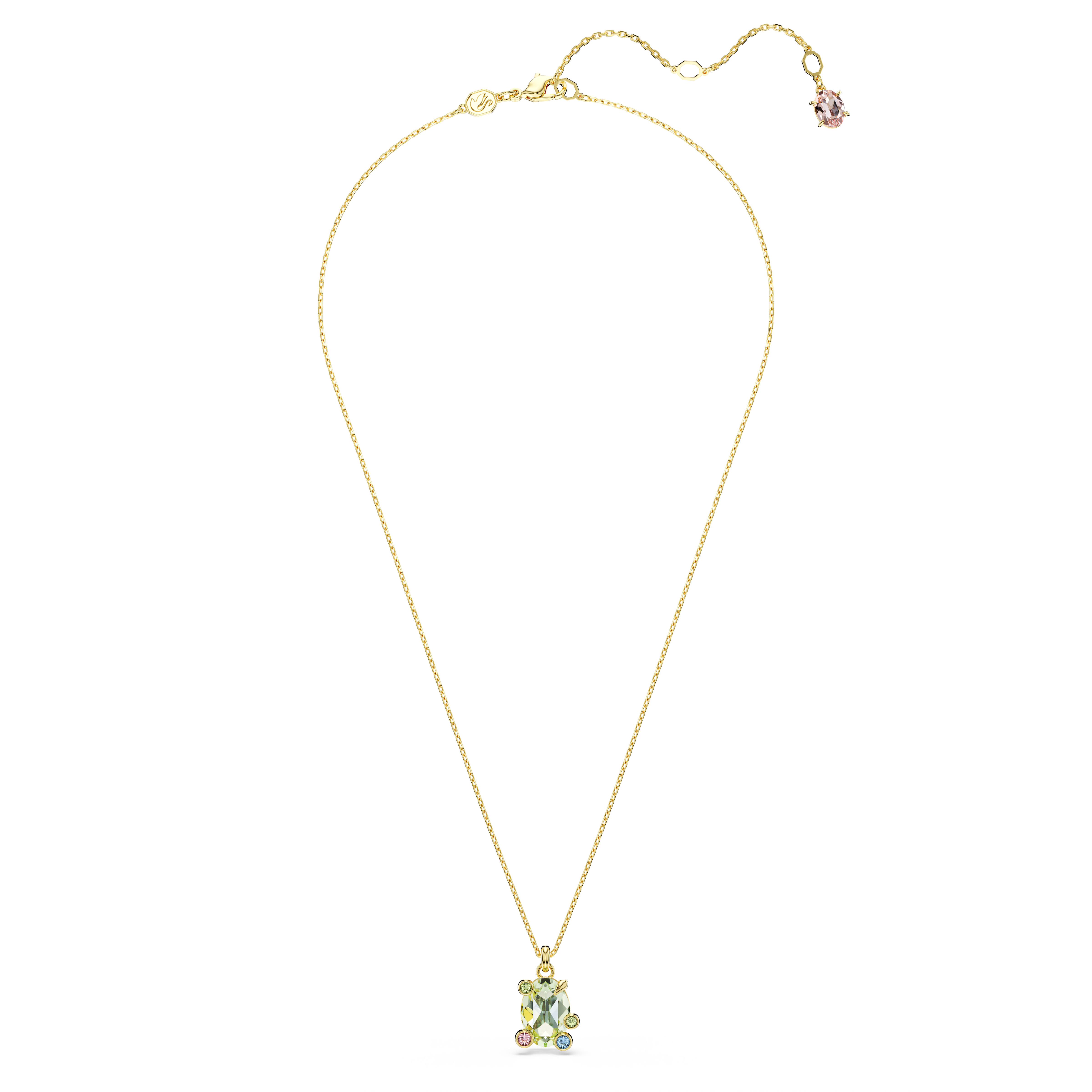 Swarovski Gema pendant, Mixed cuts, Multicolored, Gold-tone plated 5705816
